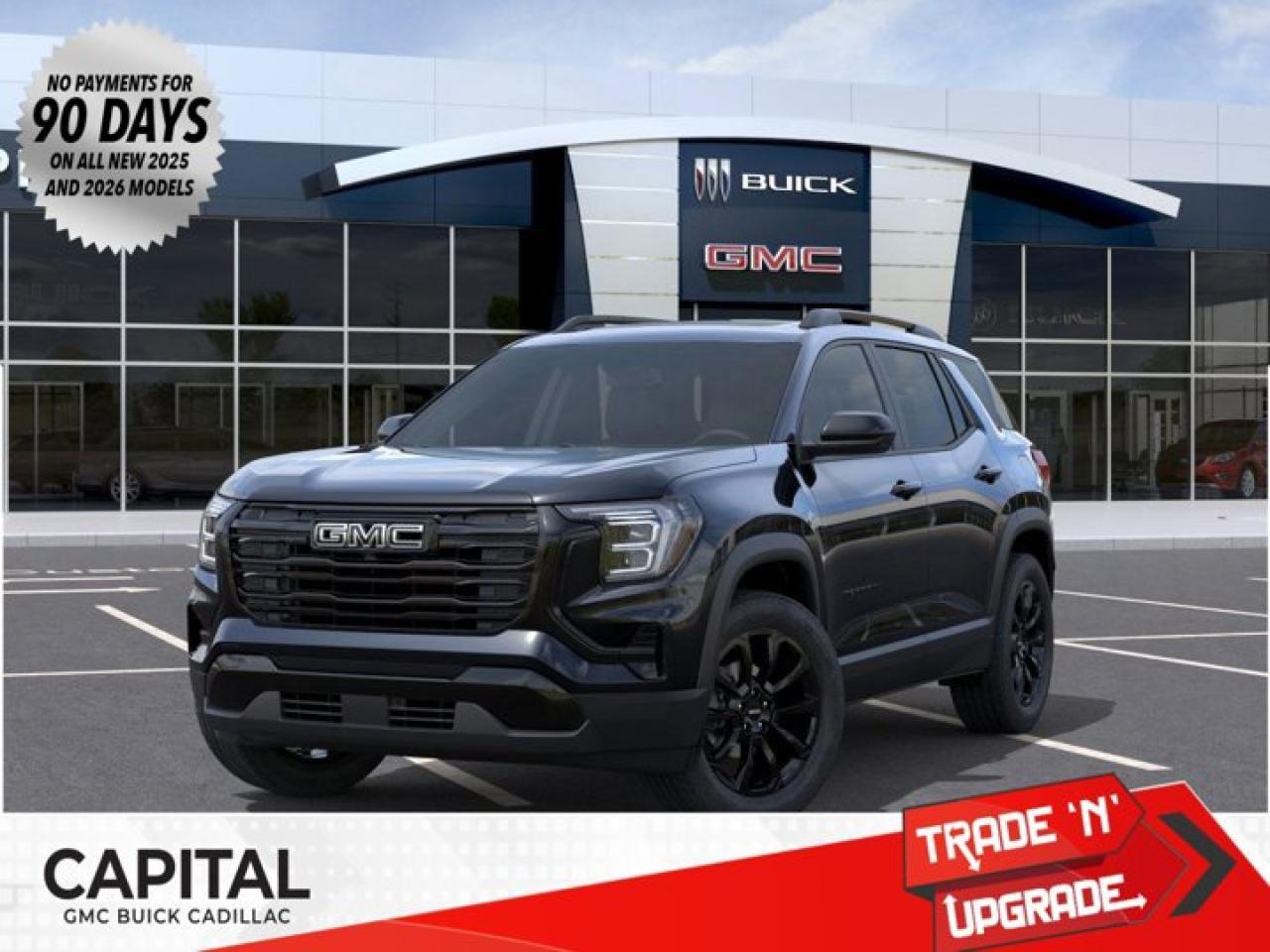 This 2026 GMC Terrain in Ebony Twilight Metallic is equipped with AWD and Turbocharged Gas I4 1.5L/-TBD- engine.From its striking C-shaped LED signature lighting to its stunning floating roof, this GMC Terrain has been refined on every level. With three distinctive options, every trim boasts its own distinctive grille that makes a lasting first impression and sets a bold tone for the rest of the vehicles exterior. Striking LED signature lighting on the taillamps complete Terrains bold design from front to back. Terrains interior seamlessly incorporates exterior design cues to create a cohesive look. Youll find a combination of bold styling, first-class comfort and plenty of space proving its as much about refinement as it is utility. Terrains interior features a standard leather wrapped steering wheel, real aluminum trim and soft-touch materials to enhance your driving experience and maximize comfort for both you and your passengers. A front-to-back flat load floor includes new fold-flat front-passenger and second-row seats so you can quickly go from accommodating people to utilizing every inch of cargo space. The GMC Terrain small SUV is engineered to meet the challenges drivers face every day  from various road surfaces to unexpected conditions. Advanced technology such as the Traction Select system allows you to switch between drive modes to make real-time adjustments based on those ever-changing driving situations. Terrain offers an available suite of intuitive driver-assist and safety technologies  so you can move with confidence in any direction.Check out this vehicles pictures, features, options and specs, and let us know if you have any questions. Helping find the perfect vehicle FOR YOU is our only priority.P.S...Sometimes texting is easier. Text (or call) 306-801-9090 for fast answers at your fingertips!Dealer License #914248Disclaimer: All prices are plus taxes & fees. See dealer for Details. Dealer Permit # 914248 See dealer for Details.