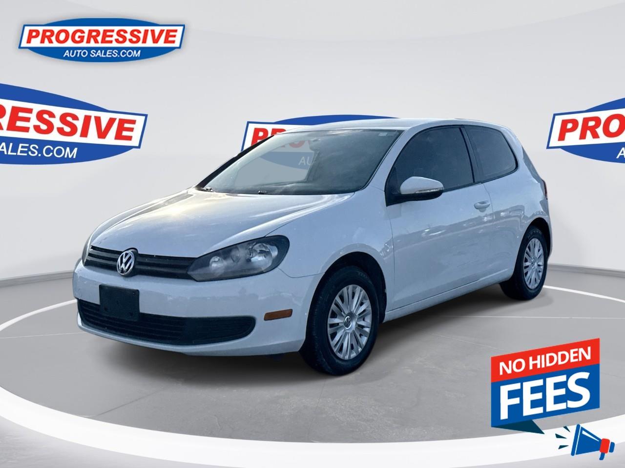 This 2010 Volkswagen Golf feels more upscale than its competitors, and the exceptional fuel economy is an unexpected bonus in the class. This 2010 Volkswagen Golf is for sale today. <br /> <br />No longer called the Rabbit, the 2010 Volkswagen Golf is totally redesigned for the 2010 model year. This popular hatchback packs a load of standard features in a pleasing cabin, and despite its small size, the Golf is able to swallow passengers with ease and, with the rear seats folded flat, lots of gear. This hatchback has 157,721 kms. It's nice in colour . It has a 5 speed manual transmission and is powered by a smooth engine. <br /> <br />To apply right now for financing use this link : <a href=https://www.progressiveautosales.com/credit-application/ target=_blank rel=nofollow noopener noreferrer>https://www.progressiveautosales.com/credit-application/</a><br /><br /> <br /><br /><br /> Progressive Auto Sales provides you with the all the tools you need to find and purchase a used vehicle that meets your needs and exceeds your expectations. Our Sarnia used car dealership carries a wide range of makes and models for exceptionally low prices due to our extensive network of Canadian, Ontario and Sarnia used car dealerships, leasing companies and auction groups. <br /> Our dealership wouldn't be where we are today without the great people in Sarnia and surrounding areas. If you have any questions about our services, please feel free to ask any one of our staff. If you want to visit our dealership, you can also find our hours of operation and location information on our Contact page. o~o