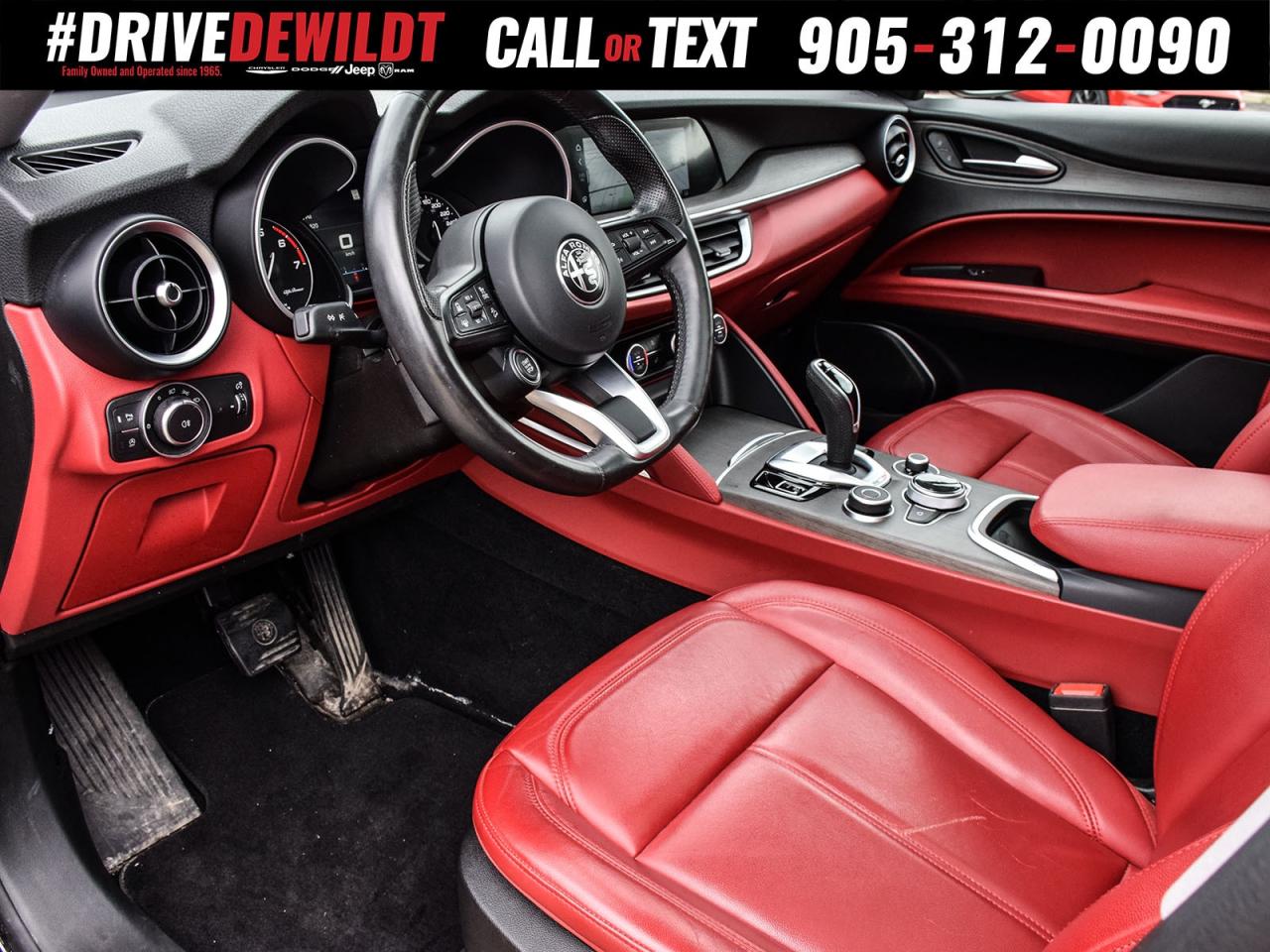 2021 Alfa Romeo Stelvio Ti AWD   RED LEATHER SEATS   DUAL-PANE SUNROOF Photo