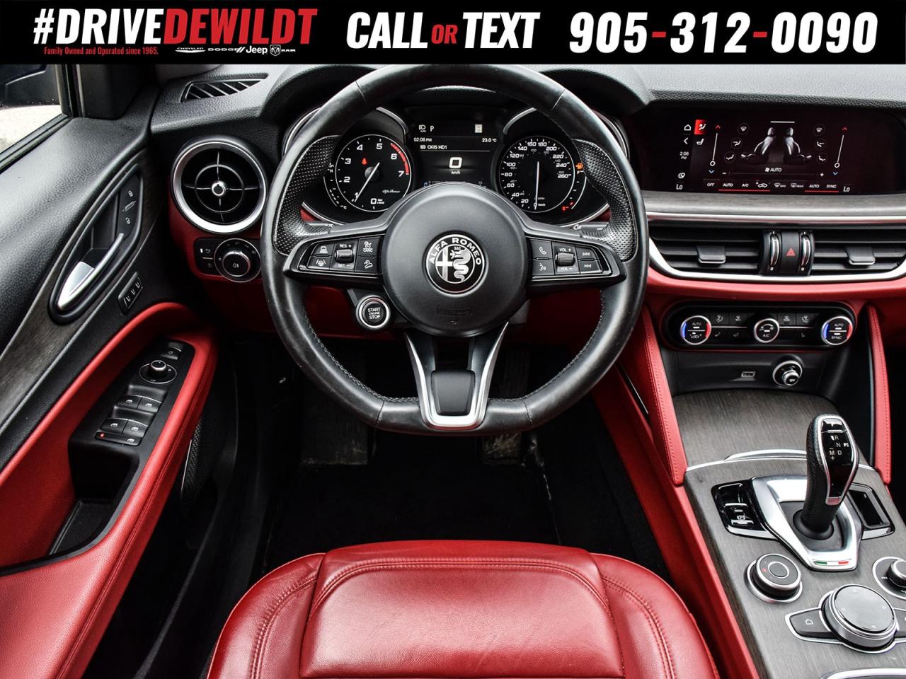 2021 Alfa Romeo Stelvio Ti AWD   RED LEATHER SEATS   DUAL-PANE SUNROOF Photo