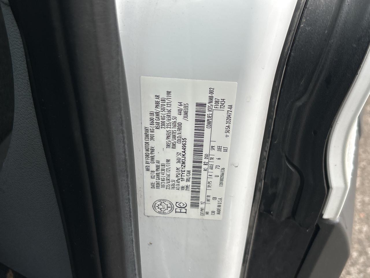 2018 Ford Transit Van T-150 130 Low Rf 8600 GVWR   Clean Carfax Photo