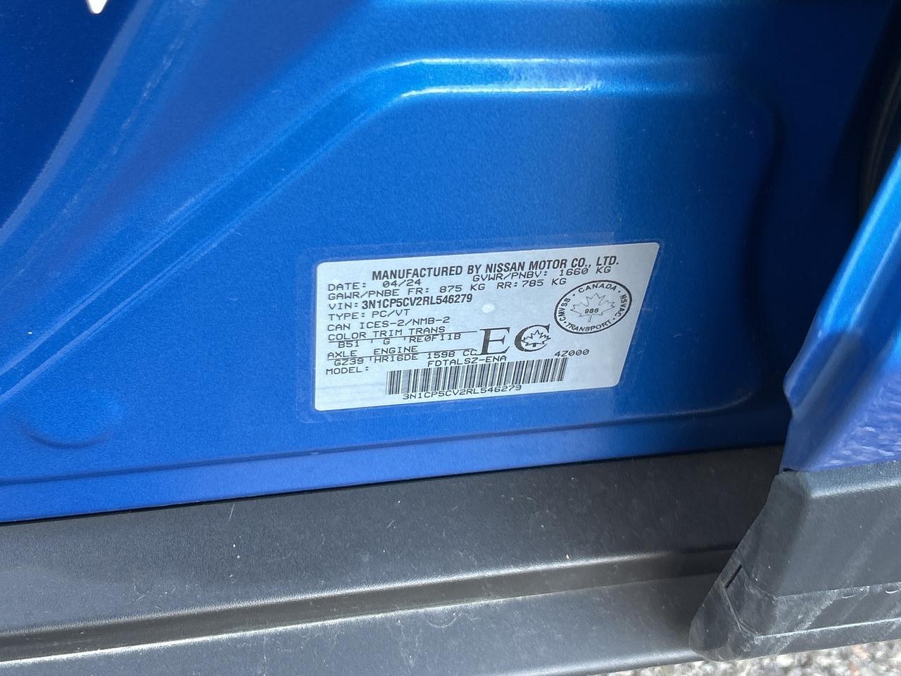 2024 Nissan Kicks SV 1.6L   Factory Warranty   Clean Carfax Photo