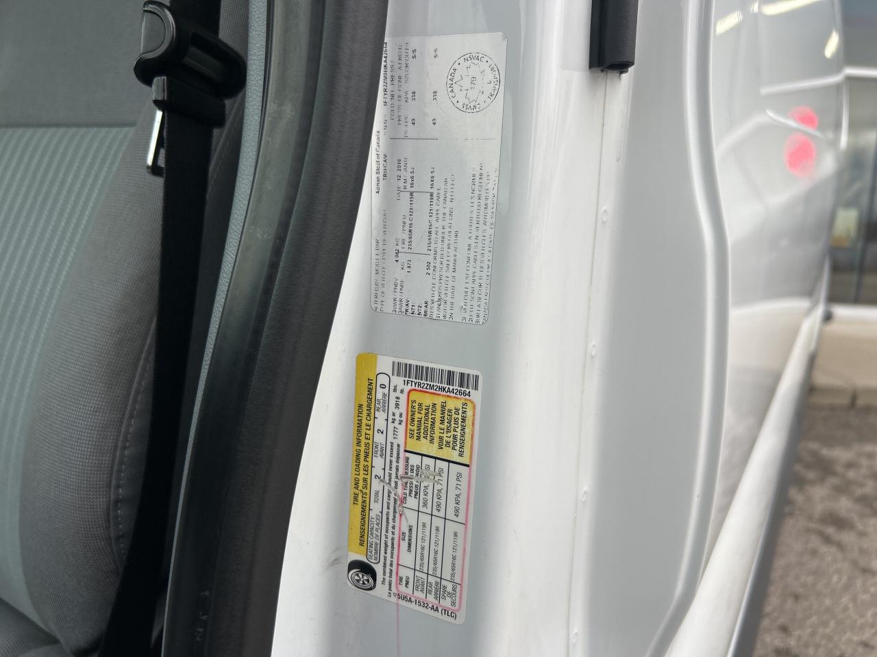 2017 Ford Transit Cargo Van T-250 148 Low Rf 9000 GVWR Swing-Out RH Dr Photo