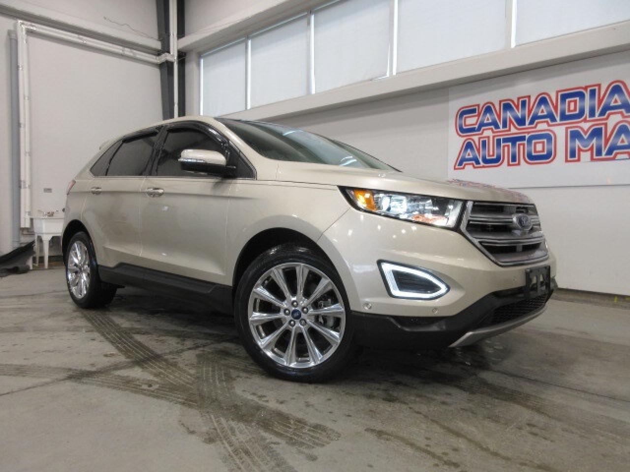 2017 Ford Edge TITANIUM AWD, ROOF, LEATHER, APPLE/ANDROID, 96K! Photo