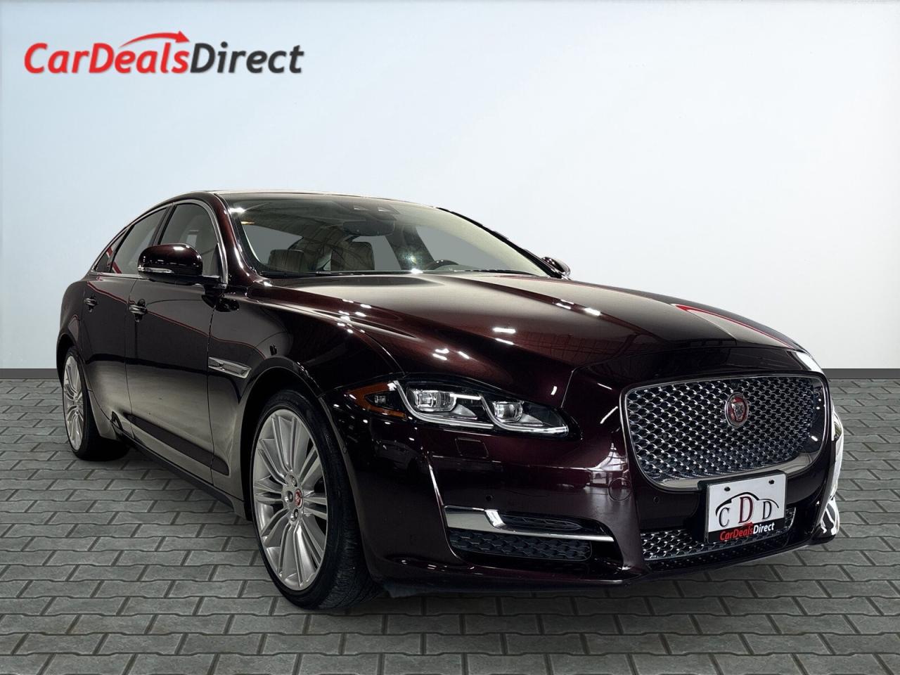 2019 Jaguar XJ XJ R-Sport AWD / Rossello Red Metallic / Tan Leath Photo0