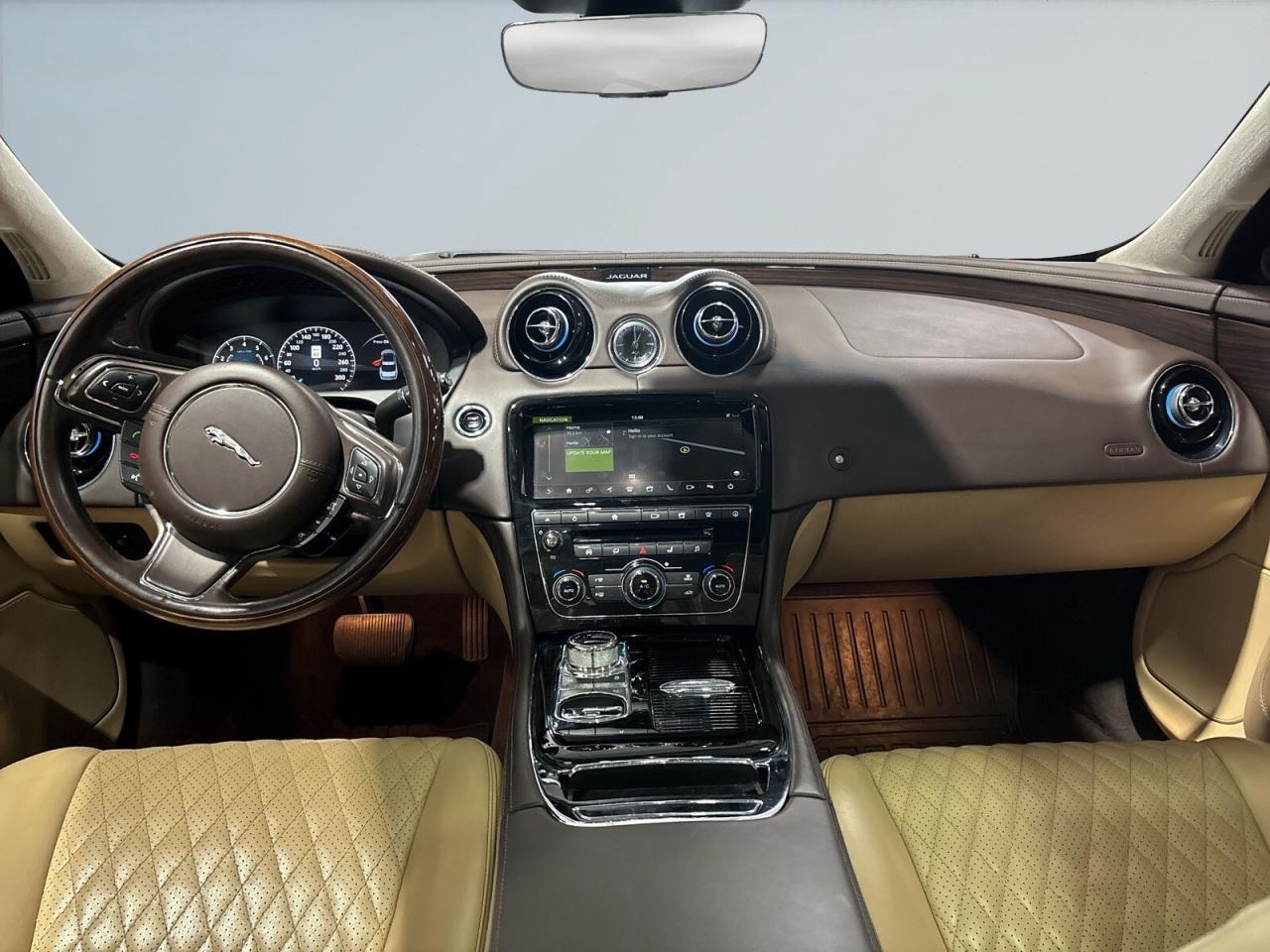 2019 Jaguar XJ XJ R-Sport AWD / Rossello Red Metallic / Tan Leath Photo