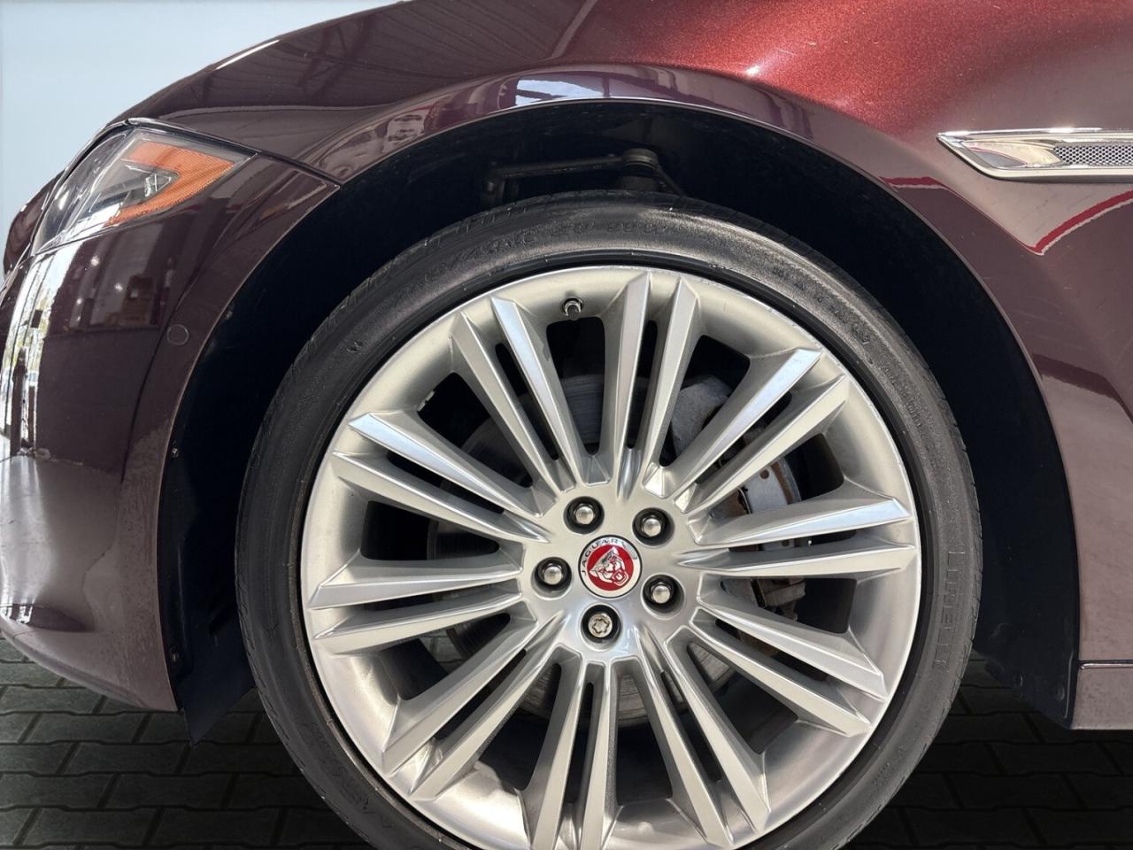 2019 Jaguar XJ XJ R-Sport AWD / Rossello Red Metallic / Tan Leath Photo