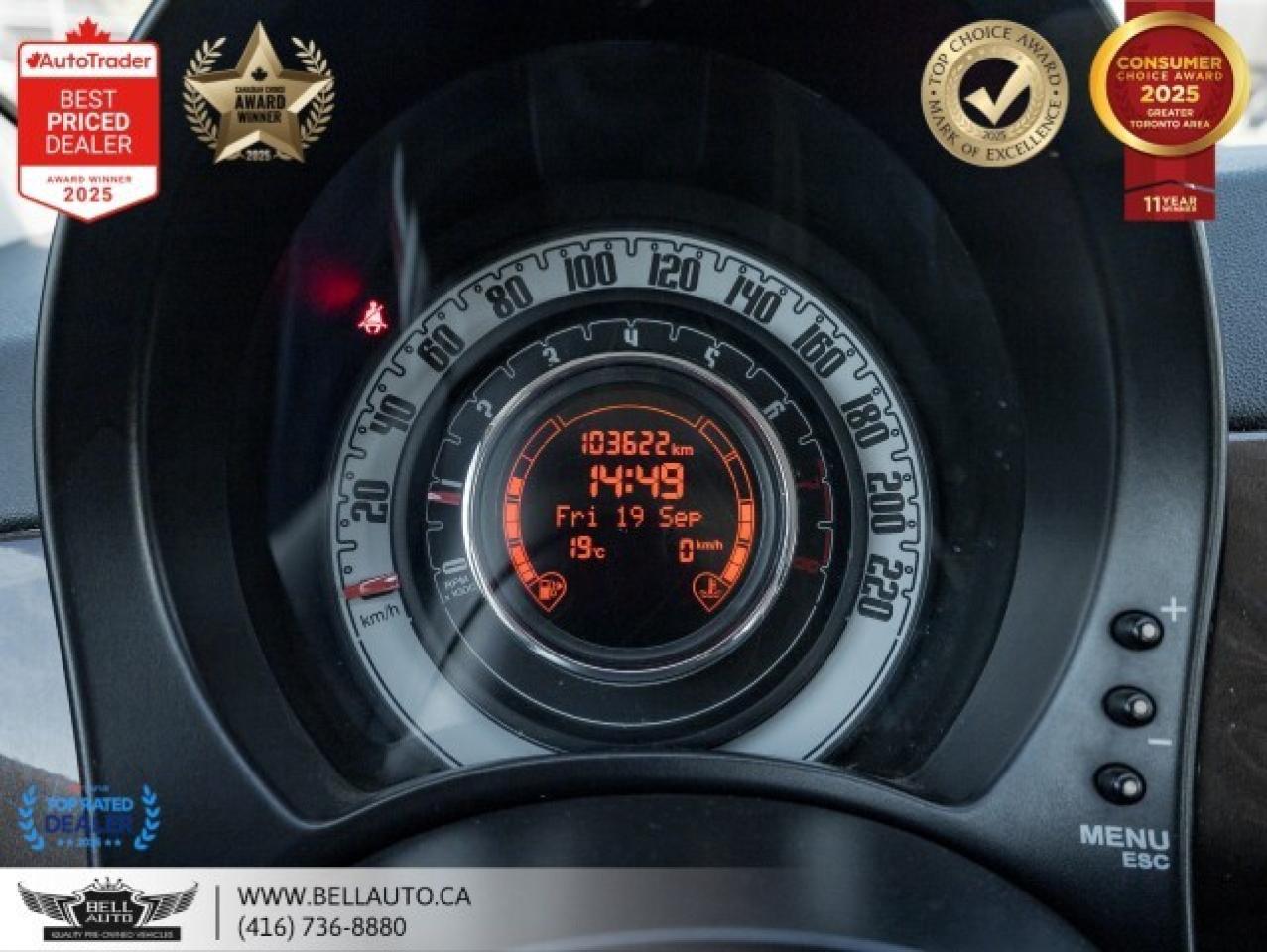 2012 Fiat 500 Pop HB   ESPRESSO BROWN   LOW KM   NOACCIDENT   CL Photo