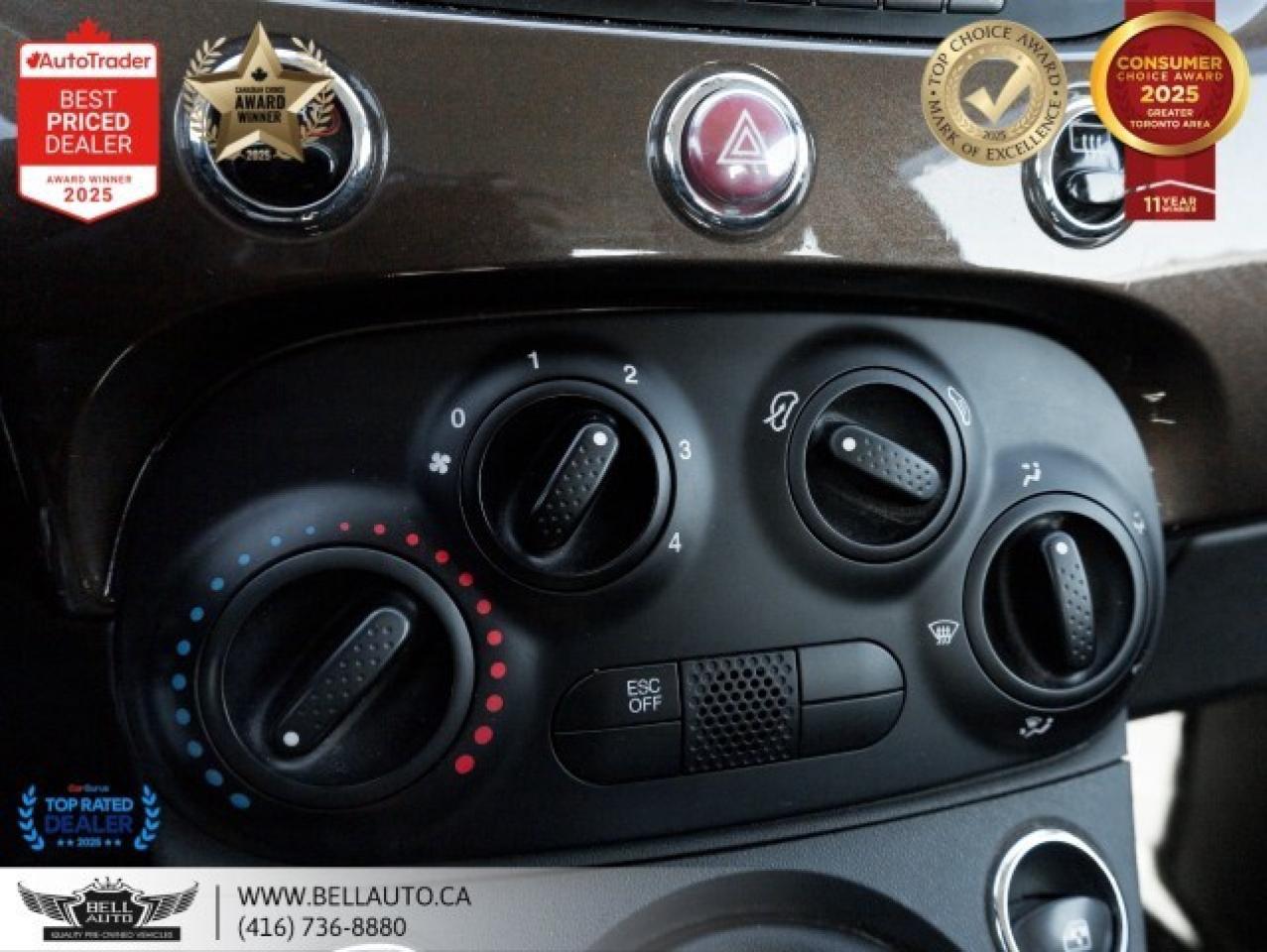 2012 Fiat 500 Pop HB   ESPRESSO BROWN   LOW KM   NOACCIDENT   CL Photo