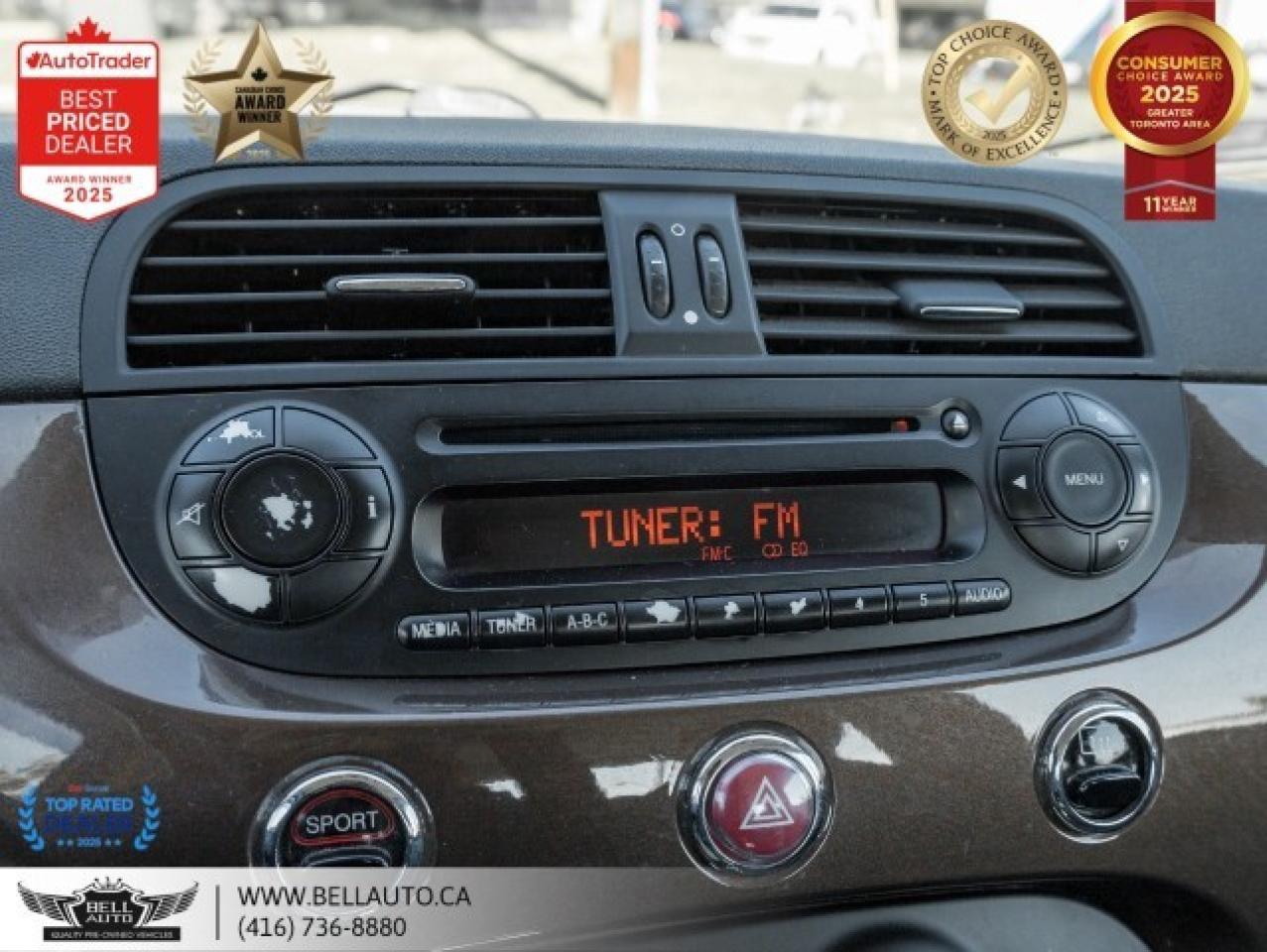 2012 Fiat 500 Pop HB   ESPRESSO BROWN   LOW KM   NOACCIDENT   CL Photo