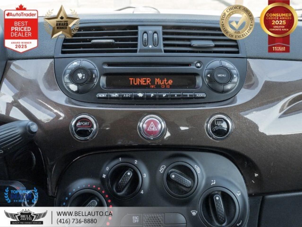 2012 Fiat 500 Pop HB   ESPRESSO BROWN   LOW KM   NOACCIDENT   CL Photo