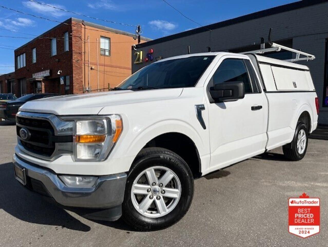 2021 Ford F-150 XLT REG-CAB 8' LONG BOX-CAP-LADDER RACKS-FINANCE! Photo0