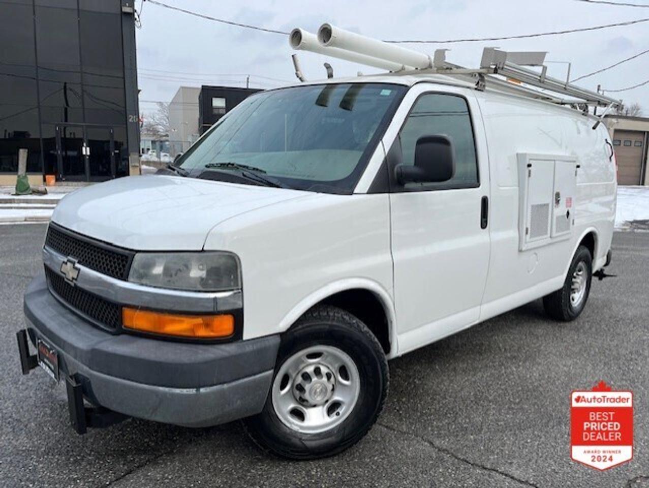 2009 Chevrolet Express 3500 LADDER RACKS-GENERATOR-POWER INVERTER-SHELVES Photo0