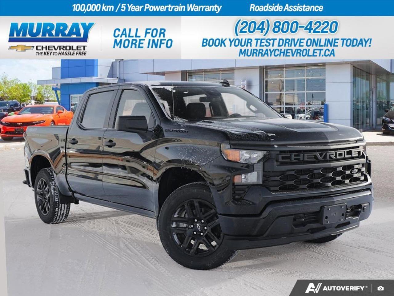 *AUTO-LOCKING REAR DIFFERENTIAL* *ENGINE BLOCK HEATER* *TRAILER BRAKE CONTROLLER INTEGRATED*  The 2026 Chevrolet Silverado 1500 Custom is a robust crew cab pickup that stands ready for both work and play in Winnipeg. Under the hood, youll find the powerful 2.7L TurboMax engine, delivering an impressive 310 horsepower and 430 Nm of torque. This engine ensures a thrilling drive and is perfect for those who need both power and efficiency.  The ride quality is enhanced by an 8-speed automatic transmission that features electronically controlled overdrive and includes a tow/haul mode, Cruise Grade Braking, and Powertrain Grade Braking. This setup ensures smooth and precise gear shifts, providing an engaging driving experience whether youre on the highway or navigating through city streets.  Inside, the Silverado doesnt disappoint with its jet black cloth seat trim and a host of modern conveniences. Youll appreciate the convenience of the Keyless Start, the connectivity of the Bluetooth Connection, and the practicality of the Chevytec spray-on bedliner. The trucks advanced safety features, such as Lane Departure Warning, Front Collision Mitigation, and a Back-Up Camera, offer peace of mind on every journey.  With its striking appearance, highlighted by the LPO Dark Essentials Package that includes black nameplates and bowtie, and high gloss black painted aluminum wheels, this Silverado is a true head-turner. Whether youre towing, hauling, or just enjoying a drive, this truck is designed to deliver top-notch performance and style.  Dealer Permit #1740