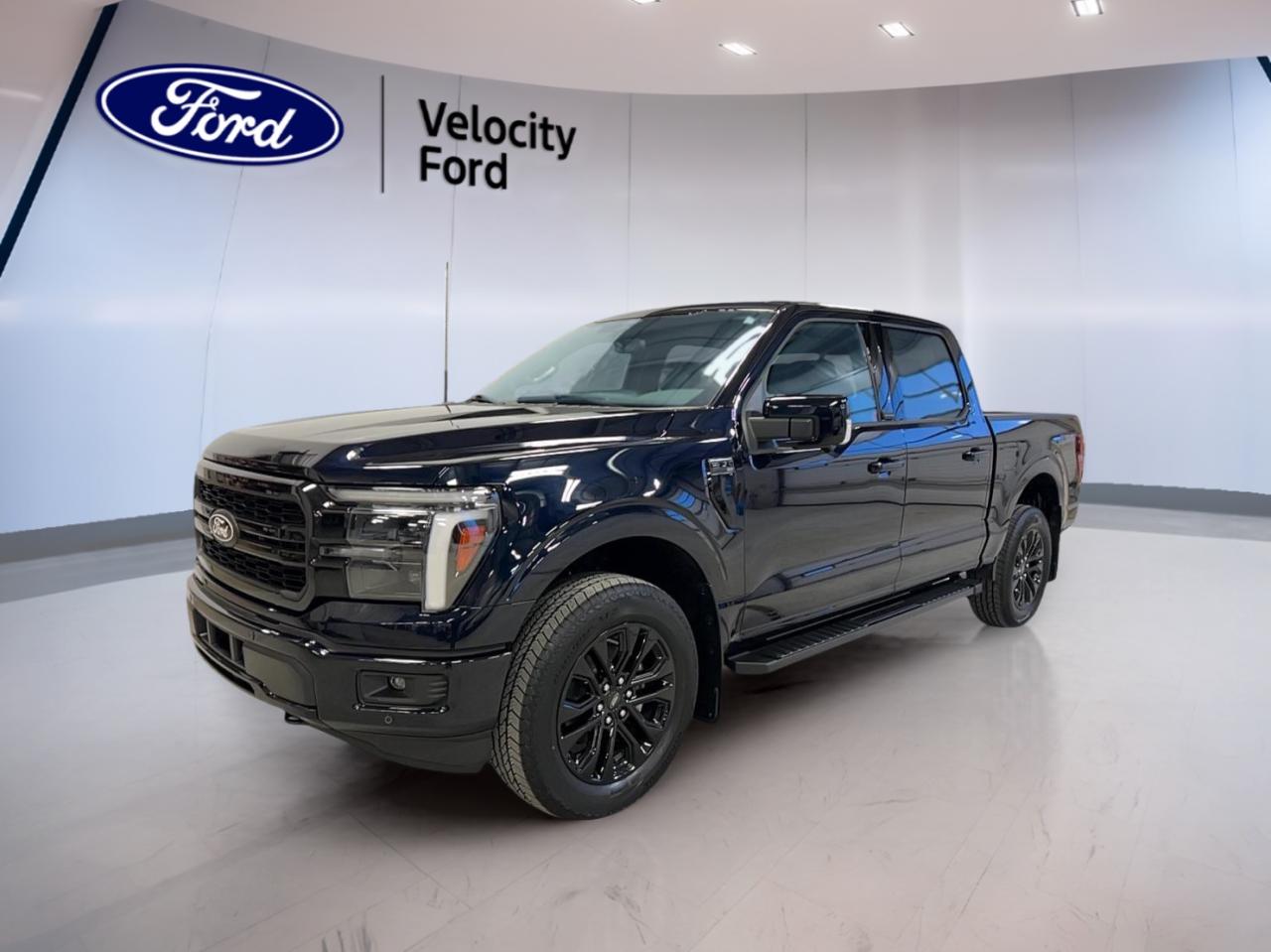 Experience the perfect blend of capability and innovation with the brand new 2025 Ford F-150 LARIAT SuperCrew, now available at Velocity Ford in Moose Jaw. Showcasing a bold blue exterior and a refined black interior, this four-door truck is engineered for those who demand advanced features, power, and comfort in every drive.

TRUCK FEATURES
»» Towing capacity up to 4,671 kg
»» Four-wheel drive for enhanced off-road ability
»» Rear tow hook for added utility
»» Off-road tires for rugged terrain performance

FEATURES OF THE F-150 LARIAT SuperCrew
»» Dual-zone automatic climate control system
»» Heated front seats for cold weather comfort
»» Memory seats and mirrors for driver convenience
»» Chrome wheels with LED headlamps for modern style

ADVANCED SAFETY FEATURES
»» Blind spot monitor for safer lane changes
»» Lane departure warning to help stay on track
»» Anti-lock braking system (ABS) for secure stops
»» Multiple airbags including side impact and head side

PERFORMANCE AND EFFICIENCY
»» 3.5-litre gas engine delivers robust power
»» Automatic transmission with dual shift mode capability
»» Stability control system for confident handling
»» Tire pressure monitoring for optimal safety

COMFORT AND CONVENIENCE
»» Power steering and adjustable pedals for custom fit
»» Remote starter and push button start for ease
»» Front air conditioning and ambient lighting package
»» Memory mirrors and illuminated vanity mirrors

TECHNOLOGY AND CONNECTIVITY
»» Navigation system (GPS) for seamless travel
»» Bluetooth integration and WiFi hotspot connectivity
»» HD radio and satellite radio for entertainment
»» Steering wheel audio controls for hands-free operation

CARGO SPACE
»» Spacious rear trunk access for large loads
»» Retractable mirrors for easier parking
»» Spare tire included for peace of mind
»» Rear window defroster for all-weather visibility

WHAT OTHER OWNERS LIKE
»» Smooth and responsive automatic transmission
»» Advanced safety features for peace of mind
»» Comfortable and quiet ride quality
»» User-friendly navigation and connectivity options

This 2025 Ford F-150 LARIAT SuperCrews VIN is: 1FTFW5L81SKF21873.