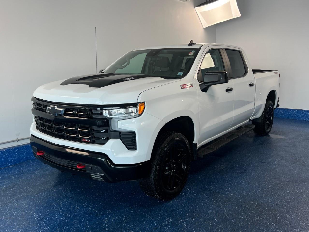 Recent Arrival! 2024 Chevrolet Silverado 1500 LT Trail Boss Duramax LT Trail Boss | One Owner | No Accidents | Zacks Certified. 10-Speed Automatic 4WD Summit White 3.0L I6<br /><br /><br />10-Speed Automatic, 4WD, Jet Black w/Cloth Seat Trim, 10-Way Power Driver Seat w/Lumbar, 12.3''' Multicolour Reconfigurable Digital Display, 120-Volt Bed Mounted Power Outlet, 120-Volt Interior Power Outlet, 2 USB Data Ports, 6-Speaker Audio System, 6''' Rectangular Black Tubular Assist Steps (LPO), Air Conditioning, All-Weather Floor Liner (LPO) (AAK), Apple CarPlay/Android Auto, Auto-Locking Rear Differential, Bluetooth® For Phone, Chevrolet Connected Access Capable, Colour-Keyed Carpeting Floor Covering, Convenience Package, Convenience Package II, Deep-Tinted Glass, Dual Rear USB Ports (Charge Only), Dual-Zone Automatic Climate Control, Electric Rear-Window Defogger, Electrical Steering Column Lock, Electronic Cruise Control, Electronic Transmission Range Selector Shifter, EZ Lift Power Lock & Release Tailgate, Floor Mounted Centre Console, Front Bucket Seats, Front LED Fog Lamps, HD Rear Vision Camera, Heated Driver & Front Outboard Passenger Seats, Heated Power-Adjustable Outside Mirrors, Heated Steering Wheel, Heavy-Duty Air Filter, High Gloss Black Mirror Caps, Hill Descent Control, Hitch Guidance, Hitch Guidance w/Hitch View, In-Vehicle Trailering System App, Inside Rear-View Mirror w/Tilt, Integrated Trailer Brake Controller, Keyless Open & Start, LED Cargo Area Lighting, OnStar & Chevrolet Connected Services Capable, Performance Red Recovery Hooks, Power driver seat, Power Front Windows w/Driver Express Up/Down, Power Front Windows w/Passenger Express Down, Power Rear Windows w/Express Down, Power Sliding Rear Window w/Rear Defogger, Preferred Equipment Group 2LT, Premium Bose 7-Speaker Sound System, Radio: Chevrolet Infotainment 3 Premium System, Rear 60/40 Folding Bench Seat (Folds Up), Remote keyless entry, Remote Vehicle Starter System, SiriusXM w/360L, Standard Tailgate, Steering Wheel Audio Controls, Suspension Package, Theft Deterrent System (Unauthorized Entry), Tilt steering wheel, Trailering Package, Universal Home Remote, Wheels: 18''' x 8.5''' Black Painted Aluminum, Wi-Fi Hot Spot Capable, Wireless Charging, Wrapped Steering Wheel.<br /><br />Certification Program Details: Fresh 2 Yr MVI | 30 day warranty* | 110 point inspection | Full tank of fuel | Krown rustproofed | Flexible financing options | Professionally detailed<br /><br />This vehicle is Zacks Certified! You're approved! We work with you. Together we'll find a solution that makes sense for your individual situation. Please visit us or call 902 843-3900 to learn about our great selection.<br /><br />With 22 lenders available Zack's Auto Sales can offer our customers with the lowest available interest rate. Thank you for taking the time to check out our selection!