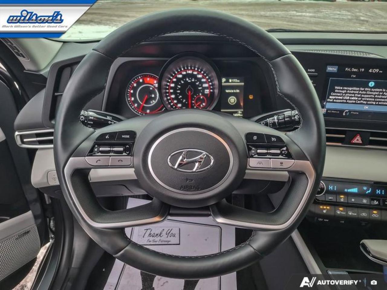 2022 Hyundai Elantra Ultimate | Leather | Sunroof | Heated Wheel + Seats | Rear Camera | CarPlay + Android | and More ! Photo