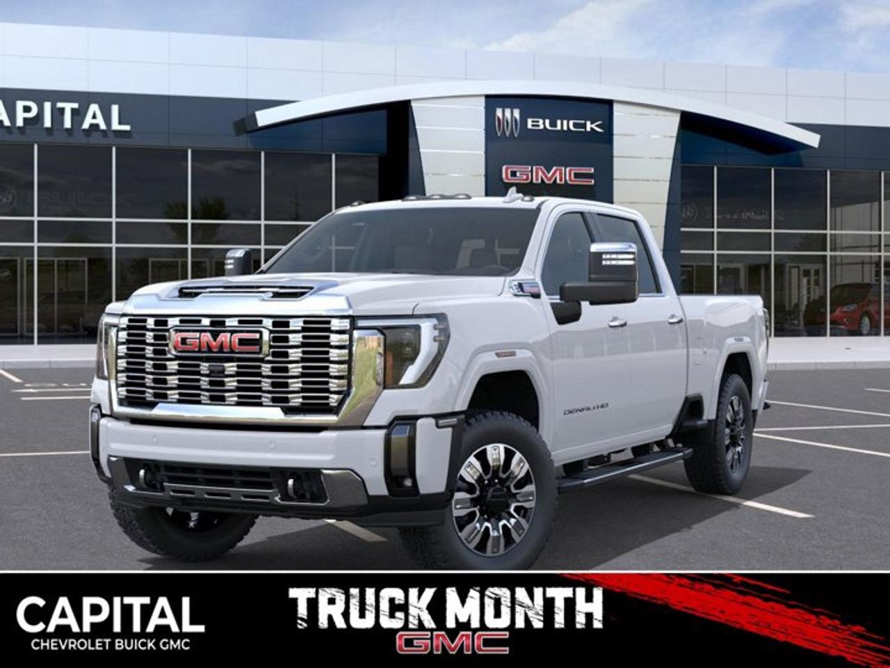 This GMC Sierra 3500HD delivers a Turbocharged Diesel V8 6.6L/ engine powering this Automatic transmission. TRANSMISSION, 10-SPEED AUTOMATIC, TECHNOLOGY PACKAGE includes (DRZ) Rear Camera Mirror and (UV6) Multicolour 15 Diagonal Head-Up Display, SUNROOF, POWER.*This GMC Sierra 3500HD Comes Equipped with These Options *LPO, HITCH PACKAGE Gooseneck ball and chain tiedown kit with case, (dealer-installed), HEAVY DUTY FRONT SPRING/CAMPER PACKAGE Note: If ordered for Camper usage, recommend ordering (UY2) Trailering wiring provisions, GOOSENECK / 5TH WHEEL PREP PACKAGE -- Hitch platform to accept Gooseneck or 5th Wheel hitch. Includes hitch platform with tray to accept ball, stamped bed holes with removable caps installed and bed mounted 7-pin trailer harness (similar to UY2 harness). , LPO, BODY COLOUR WHEEL ARCH MOULDINGS (dealer-installed), LPO, ALL-WEATHER FLOOR LINER, 1ST AND 2ND ROWS (dealer-installed), HIGH IDLE SWITCH, GVWR, 12,100 LBS. (5488 KG) WITH SINGLE REAR WHEELS, ENGINE, DURAMAX 6.6L TURBO-DIESEL V8, B20-DIESEL COMPATIBLE (470 hp [350.5 kW] @ 2800 rpm, 975 lb-ft of torque [1322 Nm] @ 1600 rpm) (Includes (K05) engine block heater.), DENALI PREFERRED EQUIPMENT GROUP includes standard equipment, 3 YEARS SIRIUSXM.* Visit Us Today *Come in for a quick visit at Capital Chevrolet Buick GMC Inc., 13103 Lake Fraser Drive SE, Calgary, AB T2J 3H5 to claim your GMC Sierra 3500HD!