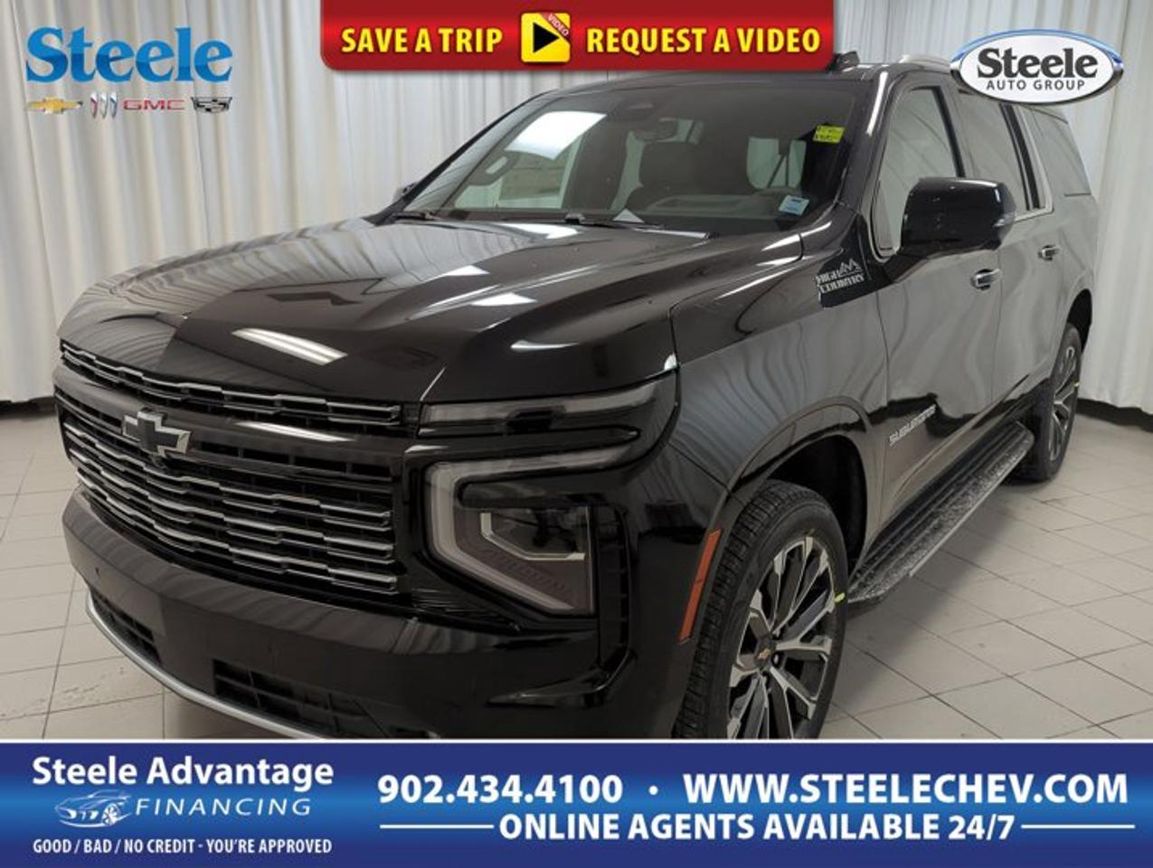 The 2026 Chevrolet Suburban High Country brings full-size SUV space, confident V8 power, and premium comfort together in one refined package. Finished in Black with a Black interior, this four-door sport utility vehicle is built for families, travel, and daily driving in Dartmouth. With 4-wheel drive, an automatic transmission, and a power sunroof, this Chevrolet Suburban High Country delivers a capable and upscale driving experience.FEATURES OF THE Suburban High CountryLarge full-size SUV with premium focus6.2-litre V8 engine for strong outputFour-wheel drive for all-season confidencePower sunroof adds open-air enjoymentADVANCED SAFETY FEATURESRear vision support for easier reversingStability control helps maintain composed handlingTraction management improves grip on roadsMultiple airbags support occupant safetyPERFORMANCE AND EFFICIENCY6.2-litre gas V8 delivers strong powerAutomatic transmission supports smooth highway drivingFour-wheel drive boosts year-round capabilityFull-size design suits towing and travelCOMFORT AND CONVENIENCEFour-door layout allows easy passenger entrySpacious cabin supports family road tripsPower sunroof brightens the interiorLarge SUV stance improves outward visibilityTECHNOLOGY AND CONNECTIVITYDriver-focused controls are easy to reachClear instrument layout supports quick checksModern full-size SUV cabin designConvenient controls suit everyday drivingCARGO SPACELarge rear area handles bulky gearLong body supports family hauling needsFlexible interior suits travel and errandsAmple room for luggage and suppliesWHAT OTHER OWNERS LIKEStrong V8 power for confident passingHuge interior space for passengersComfortable ride for long-distance travelFour-wheel drive for winter confidenceBuilt for drivers who need serious room without giving up refinement, the 2026 Chevrolet Suburban High Country stands out as one of the most capable full-size SUVs on the road. Its 6.2-litre gas V8 gives this Chevrolet Suburban High Country strong acceleration and relaxed highway performance, while the automatic transmission helps every trip feel smooth and controlled. The 4-wheel-drive system adds welcome confidence when road conditions change across Nova Scotia.The Black exterior gives this SUV a bold and upscale look. It matches the Suburbans long, commanding profile and timeless Chevrolet design. Inside, the Black interior keeps the cabin clean, modern, and easy to live with. The result is a polished environment that feels ready for business trips, family weekends, or daily commuting around Dartmouth.A major highlight on this Chevrolet Suburban High Country is the power sunroof. It adds extra light and fresh air to the cabin, making short drives more enjoyable and long journeys feel even more open. Whether you are heading across town or out on the highway, the sunroof helps create a more inviting atmosphere for both driver and passengers.Space remains one of the biggest reasons buyers choose the Suburban. This Chevrolet Suburban High Country is designed for people who need room for passengers, gear, and the changing demands of everyday life. Its full-size dimensions make it a smart fit for active households, road trip plans, and drivers who simply want more space to stretch out and travel comfortably.This SUV also benefits from the confidence that comes with a traditional V8-powered full-size platform. The power delivery is smooth and strong, and the 4-wheel-drive setup helps support secure handling through changing seasons. For drivers who value capability, comfort, and lasting utility, this Chevrolet Suburban High Country checks all the right boxes.Steele Chevrolet Buick GMC in Dartmouth is proud to offer this 2026 Chevrolet Suburban High Country. With its Black-on-Black appearance, automatic transmission, 4-wheel drive, 6.2-litre gas V8, and power sunroof, it delivers the kind of premium full-size SUV experience many drivers are searching for.This 2026 Chevrolet Suburban High Countrys VIN is: 1GNS6GKL4TR187158.