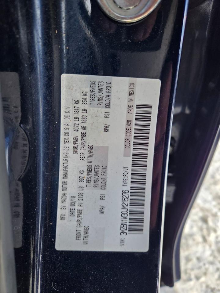 2018 Mazda MAZDA3 GT, FOR EXPORT OR PARTS, IRREPARABLE, ONLY 25KMS - Photo #16