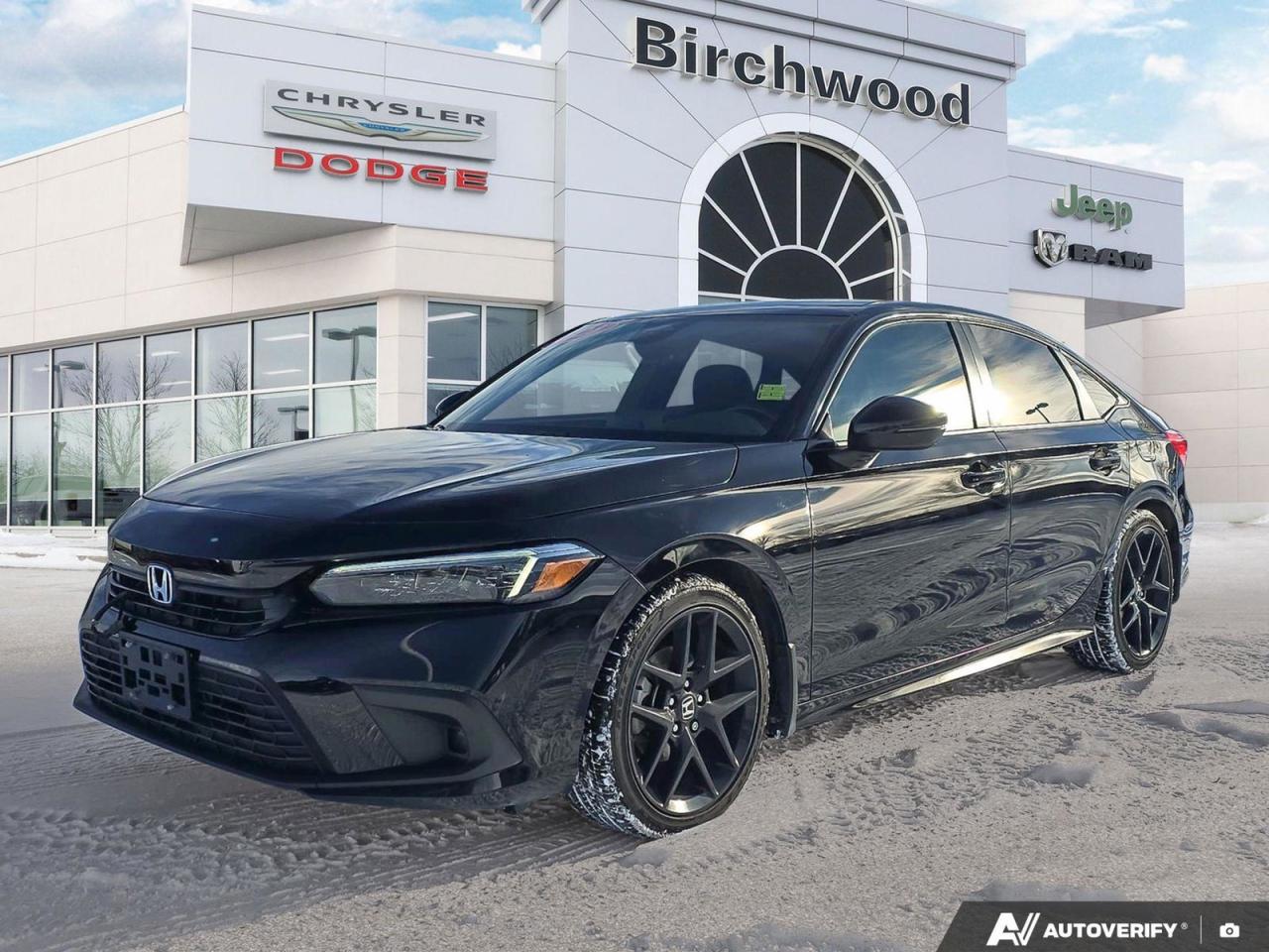 Locally Owned!
Discover the perfect blend of style and efficiency with this 2023 Honda Civic Sedan Sport! This model offers exceptional value without compromising on features or performance.

Key Highlights:
- Crystal Black Pearl exterior for a sleek, sophisticated look
- Fuel-efficient 2.0L 4-cylinder engine with FWD
- Apple CarPlay and Android Auto compatibility
- Remote start for added convenience
- Luxurious moonroof for an open-air driving experience
- Heated front seats and steering wheel for ultimate comfort
- Advanced safety features including Collision Mitigation and Traffic Jam Assist

Dont miss this opportunity to own a nearly new Honda Civic at a great price. Visit Birchwood Chrysler Dodge Jeep Ram today to experience this vehicle firsthand. Schedule a test drive online at www.birchwoodchrysler.ca or contact our friendly sales team for more information. Your perfect ride is just a click or call away!
With us, Experience is Everything. Complete as much or as little of your purchase online as you like. All pricing is what you see is what you pay. No hidden fees. On our website you can choose payment options and terms knowing these are transparent and accurate.

Start your purchase online to build your exact pricing to your specifics like how much money down, vehicle trade and any accessories or added optional protection that suits your needs.

Any questions let us know by calling (204) 774-4444, wed love to send you a video to clarify any questions about a vehicle!

Visit us in store at 90-3965 Portage Ave in the Birchwood Autopark.

Dealer permit #5686
Dealer permit #5686