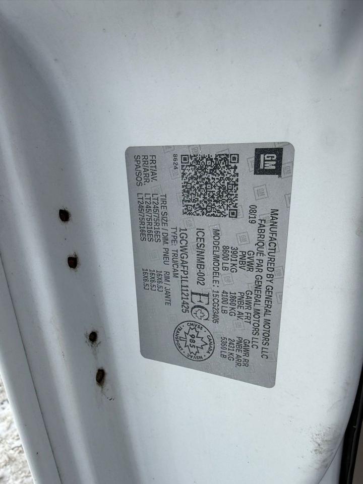 2020 Chevrolet Express Cargo Van 2500, 135", NO ACCIDENTS, ONLY 98KMS, CERTIFIED - Photo #15