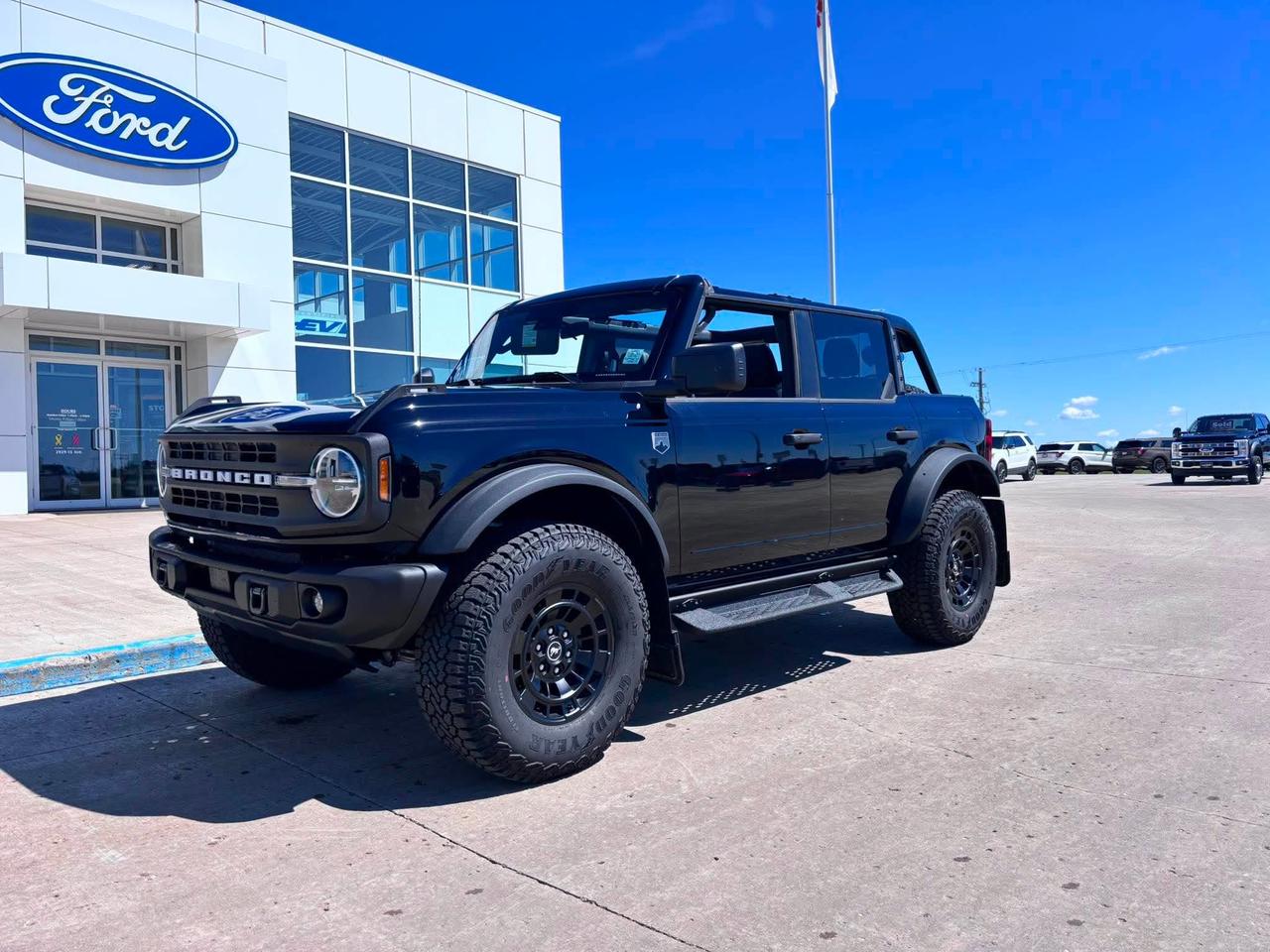 <p>Get ready to unleash your adventurous side in the brand-new 2026 Ford Bronco Big Bend 4 Door 4x4, now available at Webbs 1441! This rugged SUV, painted in a sleek Shadow Black, is built to conquer any terrain, offering both style and capability in one impressive package. Whether youre navigating city streets or exploring off-road trails, the Bronco is designed to turn heads and provide an unforgettable driving experience.</p><p>This Bronco is packed with features that will elevate your driving experience. The Big Bend trim boasts a comfortable Black Onyx interior. With its advanced 4x4 system, locking differentials, and a powerful 2.3L EcoBoost engine, youll have the confidence to tackle any challenge. The Sasquatch package adds even more off-road prowess with features like massive 35 tires and a raised suspension.</p><p>Here are five features that make this Bronco stand out:</p><ul><li><strong>Sasquatch Package:</strong> Dominate any trail with the ultimate off-road upgrade.</li><li><strong>Black Diamond Package:</strong> Adds rugged steel bumpers and full vehicle bash plates for added protection.</li><li><strong>Remote Start System:</strong> Warm up your Bronco before you even step inside.</li><li><strong>Moulded-In-Colour Hard Top:</strong> Ready for all weather conditions.</li><li><strong>Advanced 4x4:</strong> Drive with confidence on any terrain.</li></ul><p><strong><em>Powered by AutoIntelligence&trade;</em></strong> Powered by AutoIntelligence&trade;</p>