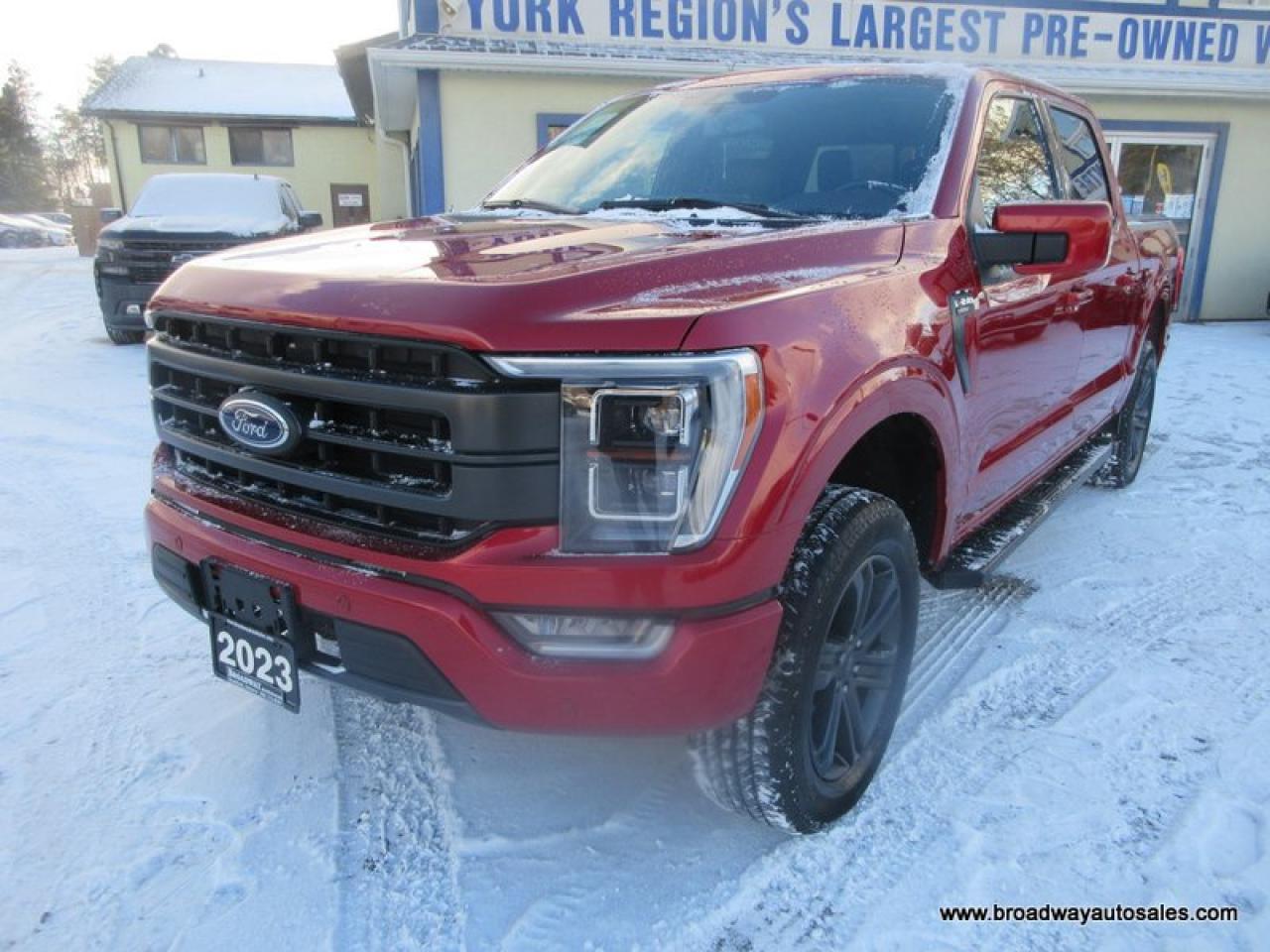 2023 Ford F-150 GREAT KM'S LARIAT-PACKAGE 5 PASSENGER 5.0L - V8.. 4X4.. CREW-CAB..  SHORTY.. NAVIGATION.. POWER SUNROOF & PEDALS.. LEATHER.. HEATED SEATS & WHEEL.. Photo0