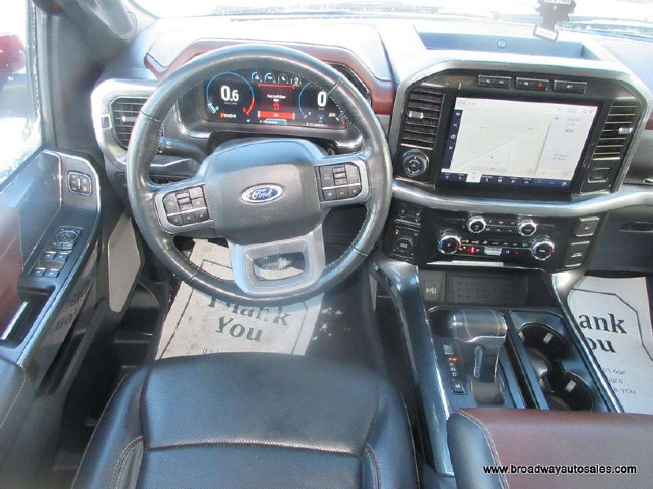 2023 Ford F-150 GREAT KM'S LARIAT-PACKAGE 5 PASSENGER 5.0L - V8.. 4X4.. CREW-CAB..  SHORTY.. NAVIGATION.. POWER SUNROOF & PEDALS.. LEATHER.. HEATED SEATS & WHEEL.. Photo