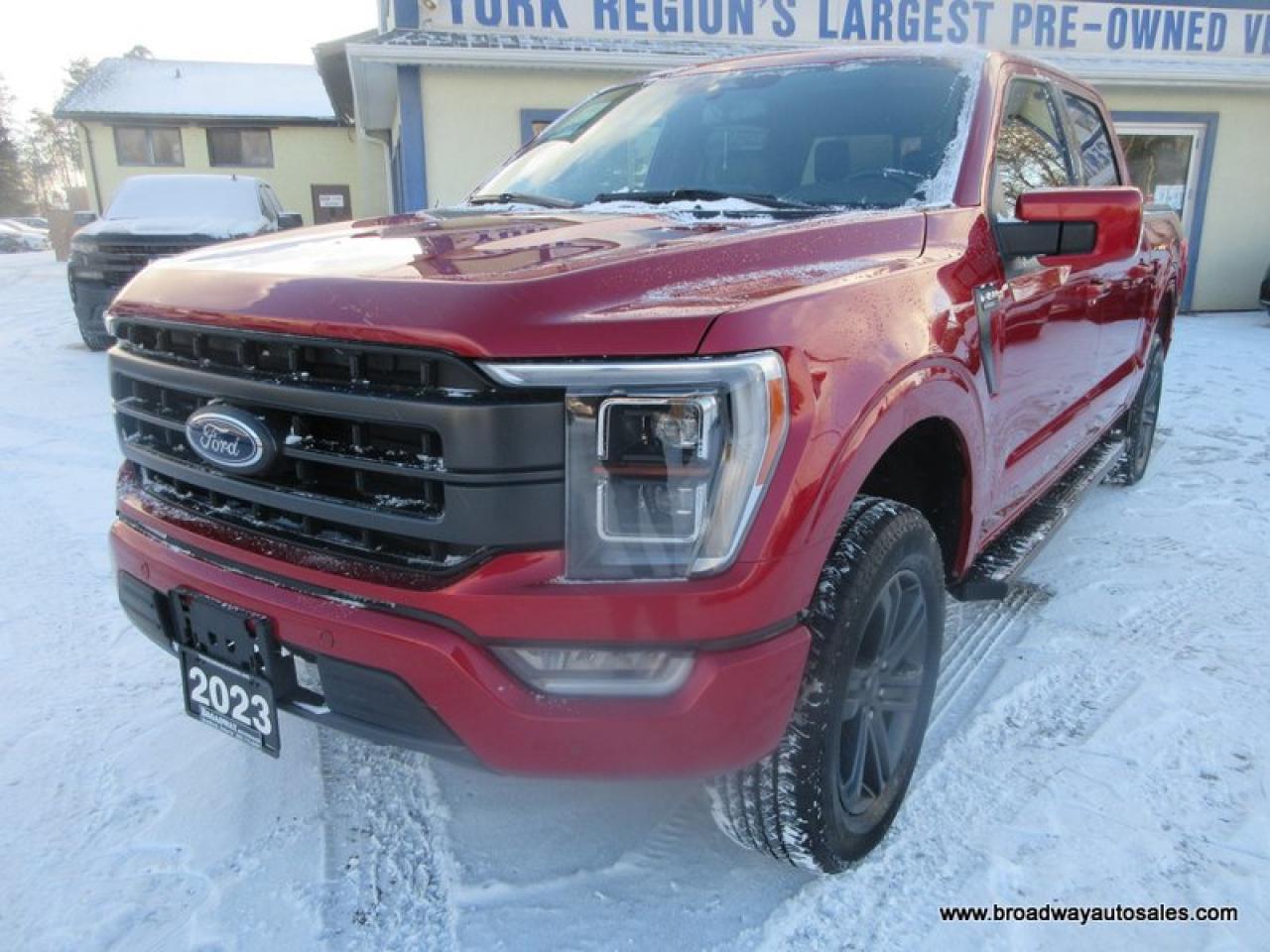 2023 Ford F-150 GREAT KM'S LARIAT-PACKAGE 5 PASSENGER 5.0L - V8.. 4X4.. CREW-CAB..  SHORTY.. NAVIGATION.. POWER SUNROOF & PEDALS.. LEATHER.. HEATED SEATS & WHEEL.. Photo