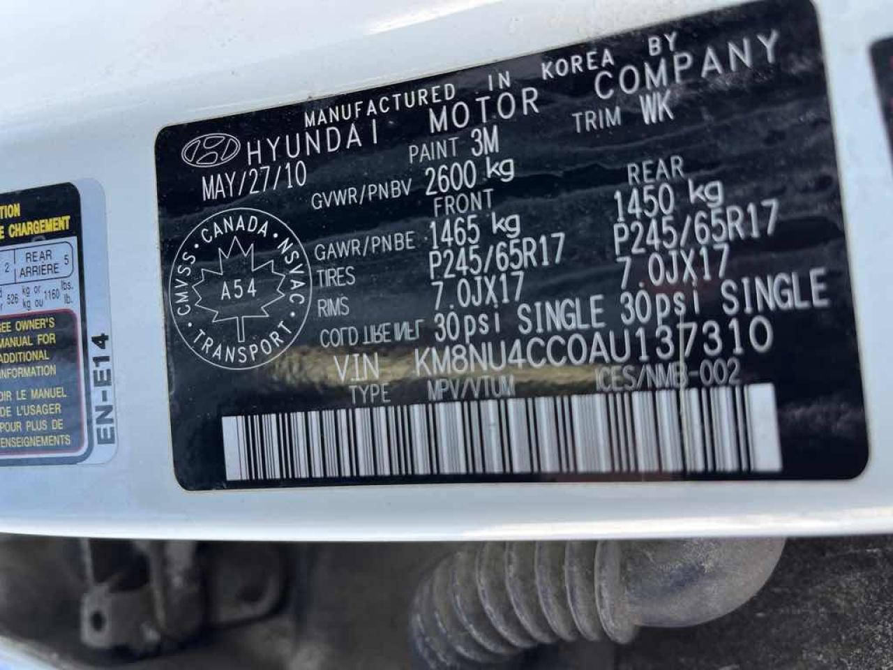 2010 Hyundai Veracruz  Photo