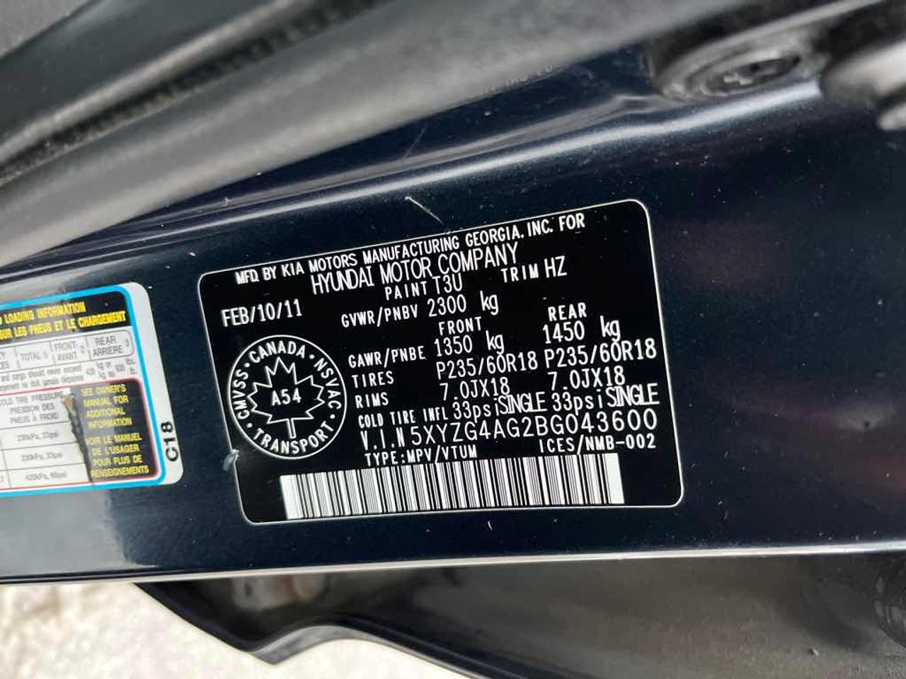2011 Hyundai Santa Fe GLS Photo