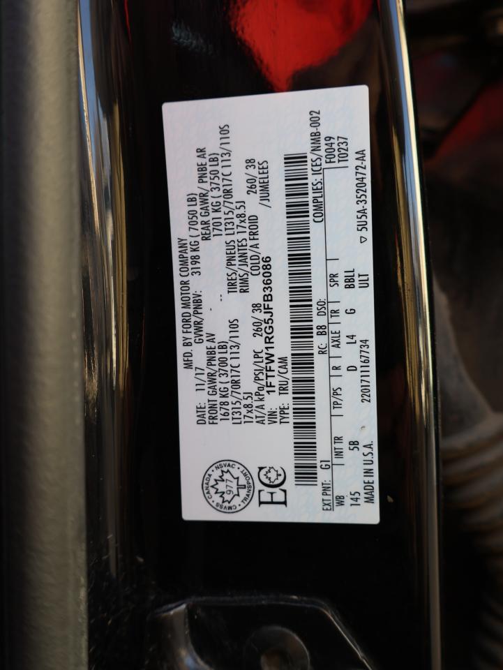 2018 Ford F-150 RAPTOR SUPER CREW 4WD CERTIFIED *ACCIDENT FREE* CAMERA NAV BLUETOOTH LEATHER HEATED SEATS PANO ROOF CRUISE ALLOYS - Photo #51