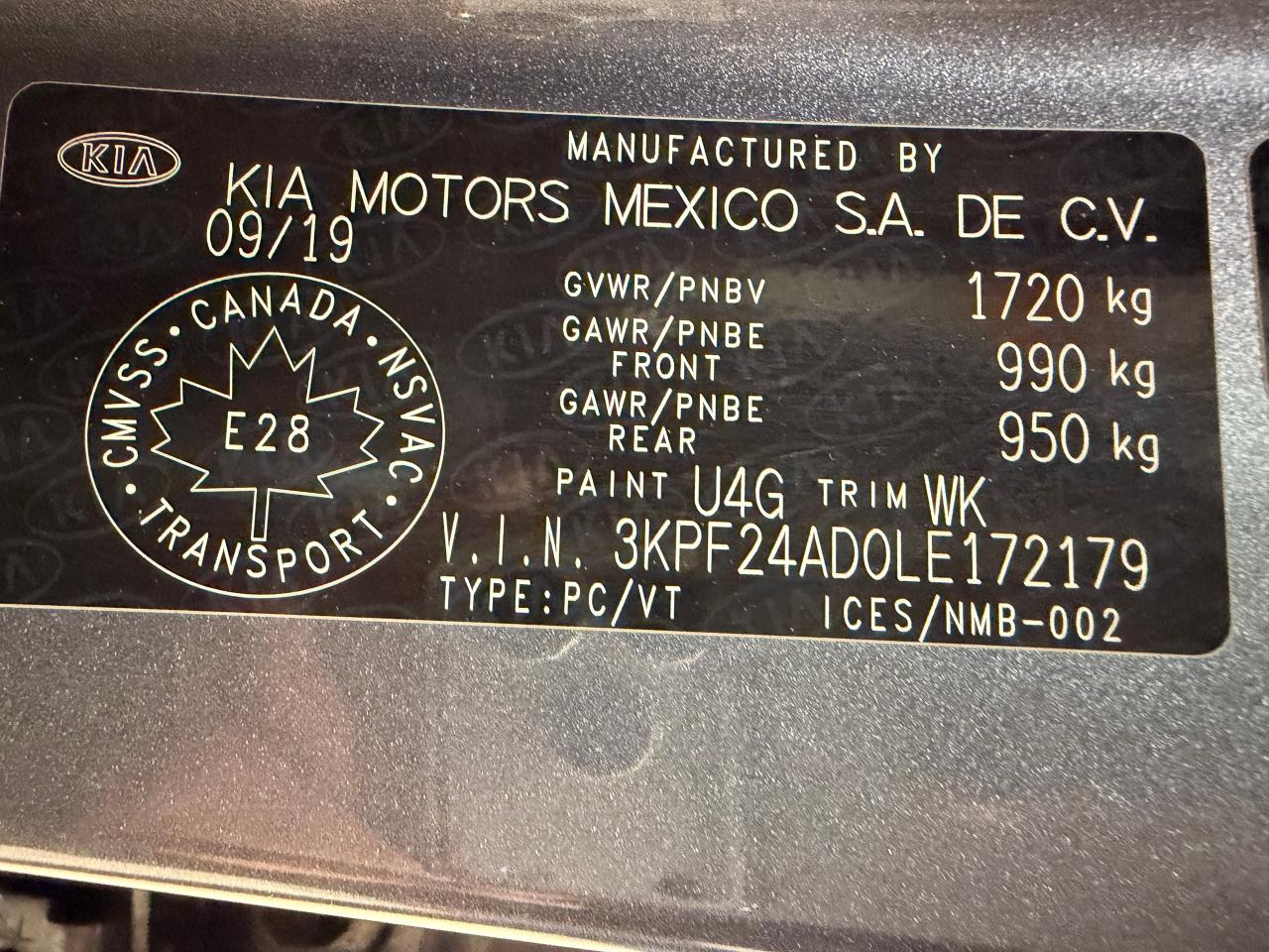 2020 Kia Forte LX+Camera+ApplePlay+Lane Keep Assist+A/C! Photo107