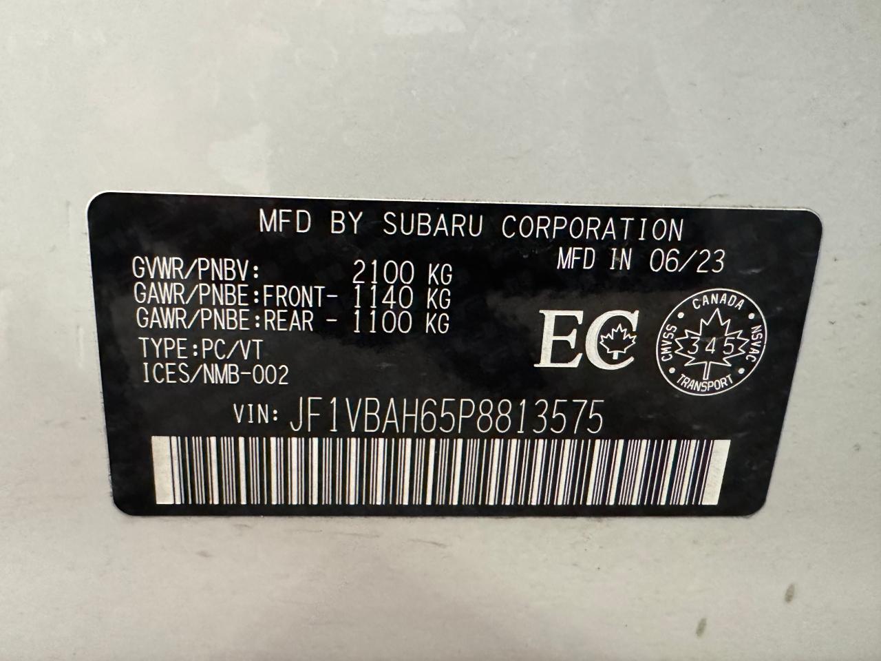 2023 Subaru WRX Sport AWD+Roof+PreviousLease+LIKENEW+CLEAN CARFAX Photo106