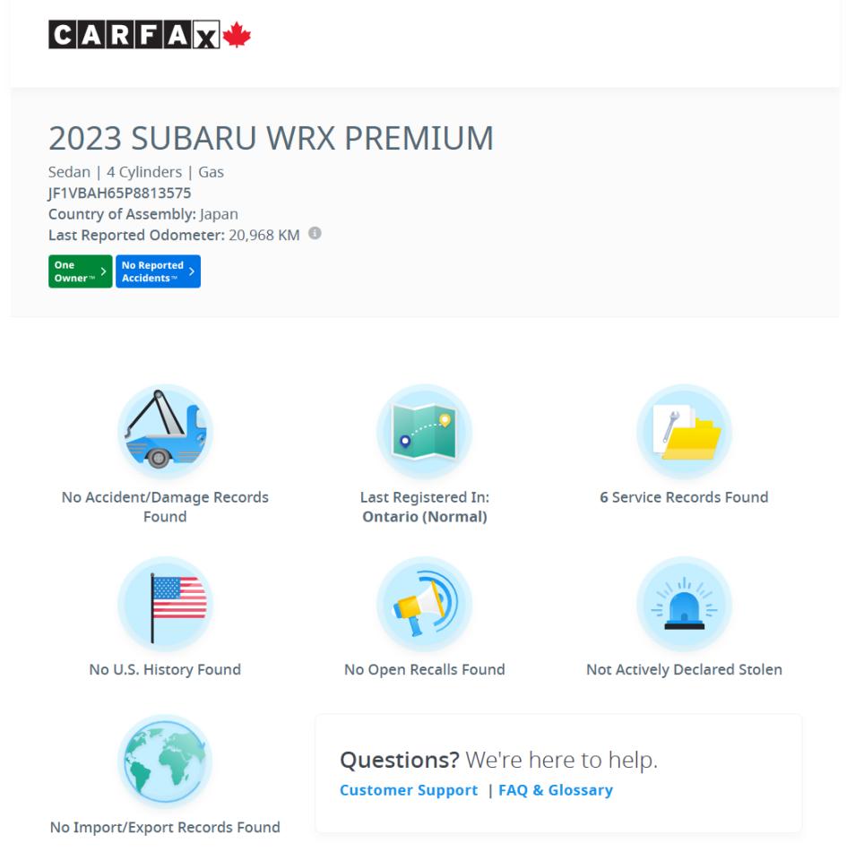 2023 Subaru WRX Sport AWD+Roof+PreviousLease+LIKENEW+CLEAN CARFAX Photo