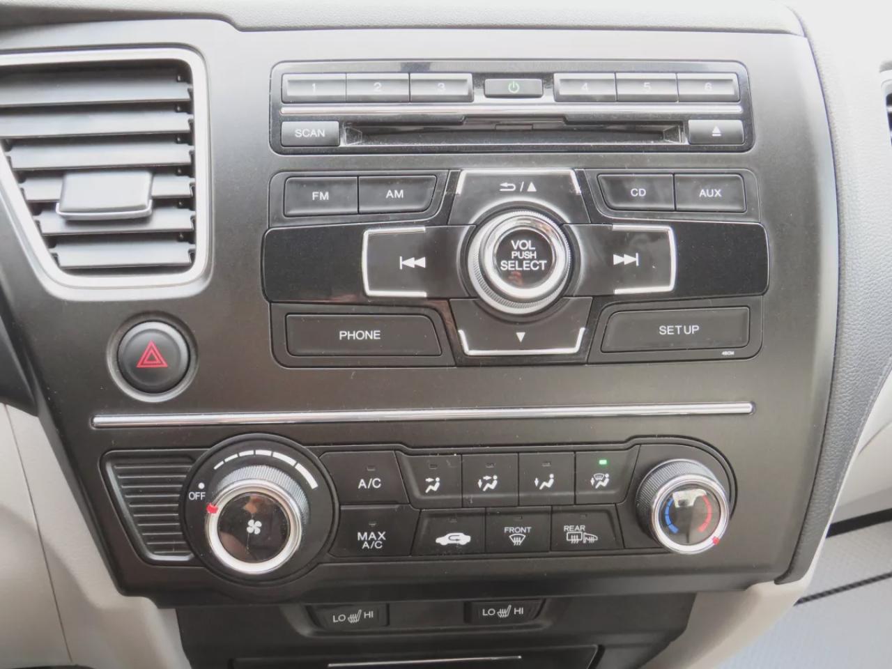 2015 Honda Civic Sedan LX (**VERY RARE!!**EXTREMELY LOW KM!**SAFETY/CERTIFIED!!**CLEAN TITLE/NO ACCIDENTS!!**AUTOMATIC**REVERSE CAMERA**A/C**HEATES SEATS**AUX**BLUETOOTH**CRUISE CONTROL**) Photo