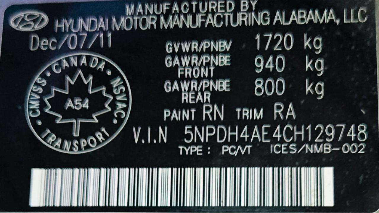 2012 Hyundai Elantra Limited 4dr Sedan Automatic Photo