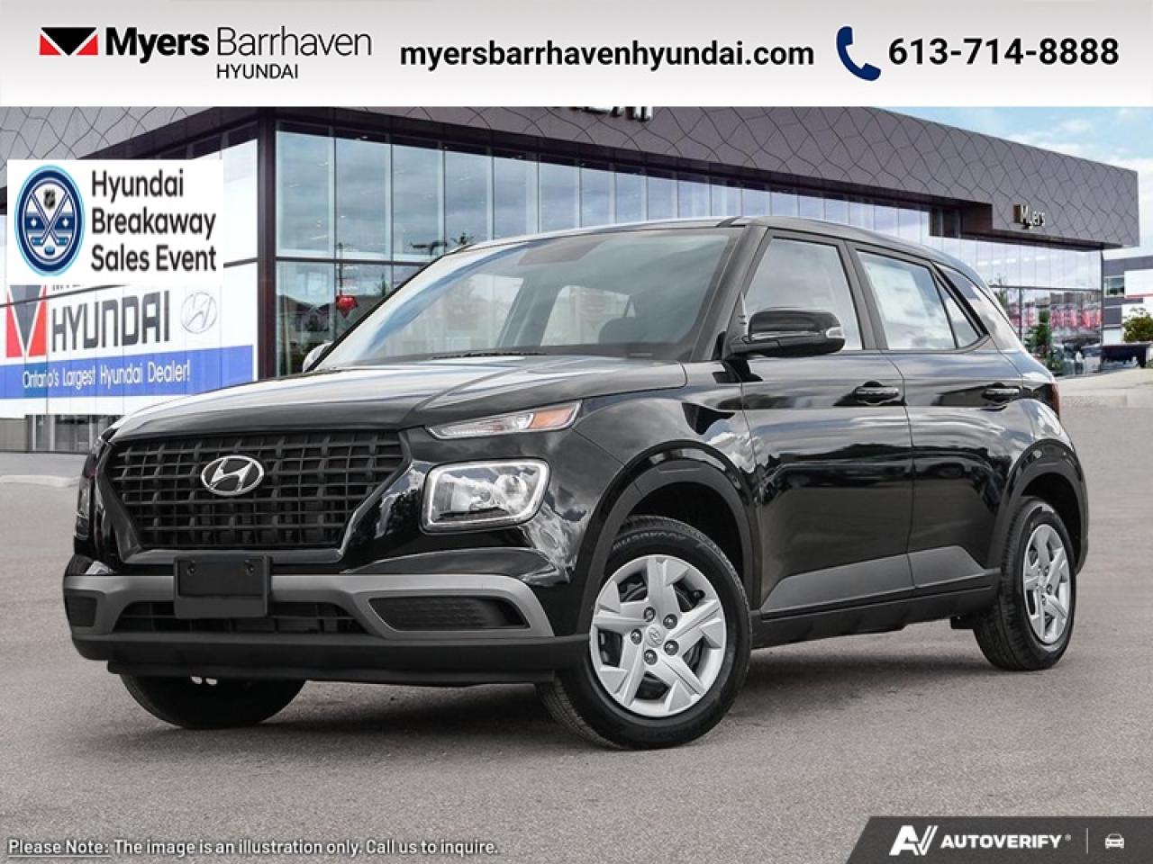 <b>Heated Seats,  Lane Keep Assist,  Collision Mitigation!</b><br> <br> <br> <br>  A forward thinking small SUV for a fast-paced life, this 2026 Venue gets the job done. <br> <br>With an amazing, urban sized footprint, plus a massive amount of cargo space, this 2026 Venue can do it all. Whether you need a grocery getter, kid hauler, or an errand runner, this 2026 Venue is ready to turn everything into an adventure. This modern Venue has a bold yet sophisticated SUV profile that radiates road presence and allows you to express your unique sense of style. <br> <br> This Abyss Black SUV  has an Automatic transmission and is powered by a  121HP 1.6L 4 Cylinder Engine.<br> <br> Our Venues trim level is Essential IVT. Inside, comfort and everyday usability are prioritized through heated front bucket seats, a 6-way adjustable drivers seat, intuitive controls, manual climate management, smart device integration, and an 8-inch touchscreen with wireless Android Auto and Apple CarPlay. The cabins practical layout includes fold-flat rear seating, ample storage points, illuminated convenience features, and keyless entry for streamlined daily operation. Safety technology is comprehensive with forward collision-avoidance assist, lane keeping assist, driver monitoring, multiple airbags including full-length curtains, a tire-pressure monitoring system, stability control, and a rearview monitor to support confident maneuvering. This vehicle has been upgraded with the following features: Heated Seats,  Lane Keep Assist,  Collision Mitigation. <br><br> <br/> See dealer for details. <br> <br> o~o