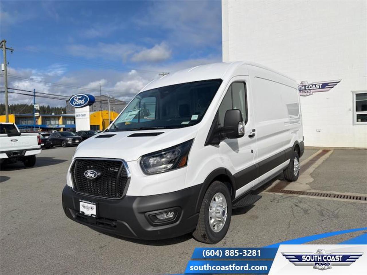 <b>16 Alloy Wheels, Exterior Upgrade Package, Ford Co-Pilot360 Assist +, Running Boards, Heavy-Duty Trailer Tow Package!</b><br> <br> For an efficient hauler, you cant do any better than this Ford Transit! <br> <br>This Ford Transit Cargo Van offers the flexibility to fit any size of business, whether you need to tow, haul, cart, carry or deliver, this Ford Transit can get it done. With a layout that was carefully designed to maximize efficiency, this cargo van is ready for the job!<br> <br>This Oxford White van has a 10 Speed Automatic transmission and is powered by a 275HP 3.5L V6 Cylinder Engine. This vehicle has been upgraded with the following features: 16 Alloy Wheels, Exterior Upgrade Package, Ford Co-Pilot360 Assist +, Running Boards, Heavy-Duty Trailer Tow Package.<br><br> View the original window sticker for this vehicle with this url <b><a href=http://www.windowsticker.forddirect.com/windowsticker.pdf?vin=1FTBR2C85TKA55418 target=_blank>http://www.windowsticker.forddirect.com/windowsticker.pdf?vin=1FTBR2C85TKA55418</a></b>.<br> <br>To apply right now for financing use this link: <a href=https://www.southcoastford.com/financing/ target=_blank>https://www.southcoastford.com/financing/</a><br><br> <br/> Total  rebate of $1000 is reflected in the price.   3.99% financing for 72 months. <br> Buy this vehicle now for the lowest bi-weekly payment of <b>$689.98</b> with $0 down for 72 months @ 3.99% APR O.A.C. ( taxes included, $695 Administration Fee included    / Total Obligation of $95160  ).  Incentives expire 2026-04-30.  See dealer for details. <br> <br>Call South Coast Ford Sales or come visit us in person. Were convenient to Sechelt, BC and located at 5606 Wharf Avenue. and look forward to helping you with your automotive needs. <br><br> Come by and check out our fleet of 20+ used cars and trucks and 90+ new cars and trucks for sale in Sechelt.  o~o