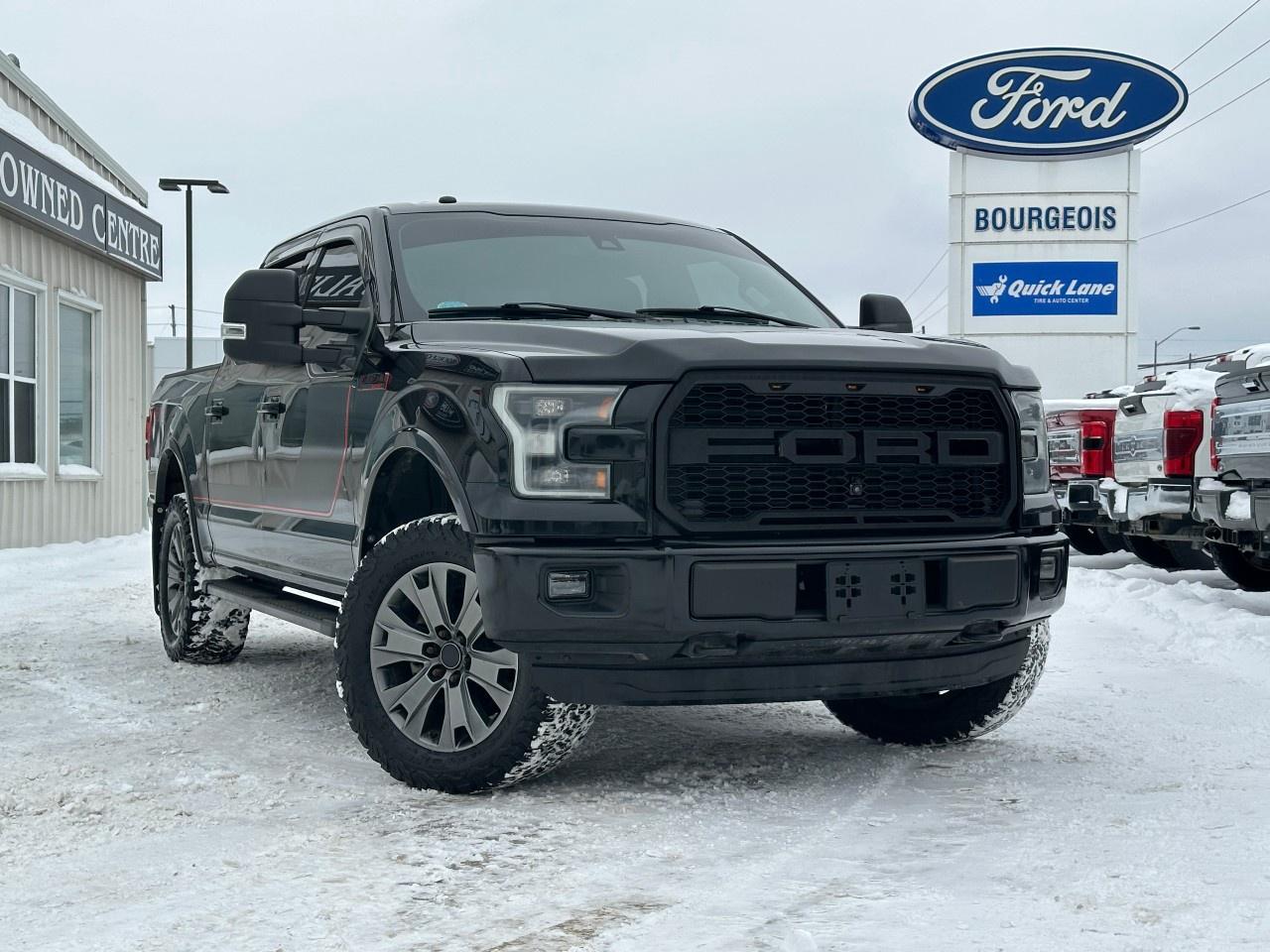 <p>The 2016 Ford F-150 Lariat in sleek Black and robust 4×4 driveline offers an exceptional driving experience with dependable handling. This truck exemplifies strength and versatility, making it the perfect partner for rugged terrains and urban adventures alike.</p> <p>On the outside, the bold Black exterior stands out with a commanding presence on the road, while the well-designed contours of this truck enhance its formidable look. Inside, the sophisticated Black interior provides an environment of comfort and style. Features like keyless entry and power windows add convenience to your driving experience.</p> <p>Stay cool and comfortable with the air conditioning system, and enjoy added safety with the integrated brake assist feature. Its technology seamlessly combines practicality and safety to ensure a smooth ride.</p> <p>Ideal for professionals who need reliability combined with powerful performance, or families looking for a capable and stylish vehicle, this Ford F-150 Lariat ticks all the right boxes. Dont wait to make this powerhouse your owncontact our dealership today for more information!</p> <p><strong>Why Choose the Bourgeois Auto Group?</strong></p><p>For 80 years, Bourgeois Auto Group has been delivering exceptional automotive experiences. Our factor trained teams work to ensure you receive the shopping experience you deserve; whether you're looking for a new or new-to-you vehicle.</p><p>Shop 24/7 with our online showroom and chat service, ensuring convenience every step of the way. No hidden fees, full disclosure, and every pre-owned vehicle comes with a Carfax® report for peace of mind.</p><p>We offer a wide selection of pre-owned vehicles, all competitively priced using real-time market data. Get the best deal on your purchase and trade-in with our free Live Market Analysis report.</p><p>Looking to sell your car? We buy any make or modelno purchase required. Our simple to use online trade valuation tool will provide you with a clear, transparent selling experience whether you buy our car or not.</p><p>Backed by hundreds dedicated employees across 4 convenient locations, were here to meet all your automotive needs. Visit us in Midland or Parry Sound and explore our inventory or schedule your next service today.</p> <p><strong>Financing Your Next Vehicle with Bourgeois Motors Ford in Midland:</strong></p><p>At Bourgeois Motors Ford, we make financing your next vehicle simple and stress-free! Our team works with trusted lenders to find flexible options tailored to your budget. Drive away with confidenceapply today!</p><p>Take advantage of our online pre-qualification tool, backed by Equifax and TD Bank to find the payment that works for you. Simply <a href=https://www.bourgeoismotors.com/free-credit-check/ rel=nofollow><strong>CLICK HERE</strong></a><strong> </strong>to use our secure online credit tool with no impact to your credit.</p>