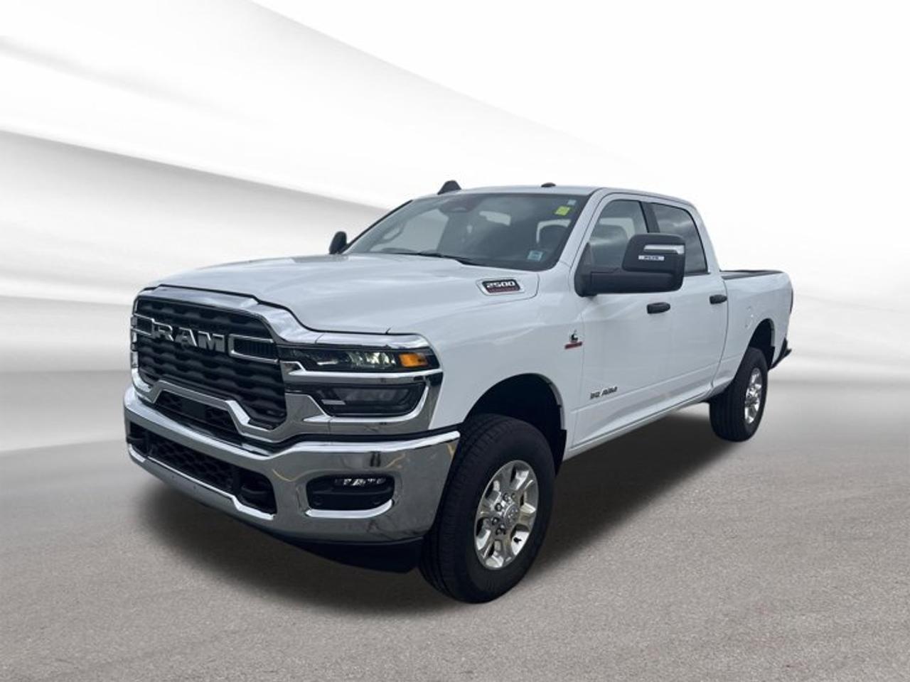 Experience the power and dependability of the brand new 2026 RAM 2500 Big Horn, now available at Steele Halifax Chrysler Dodge Jeep Ram FIAT in Halifax. This heavy-duty truck, finished in classic white with a black interior, is built to handle tough jobs and daily drives alike. Its 4-door design, automatic transmission, and 4-wheel drive ensure versatility and comfort, while the Intercooled Turbo Diesel I-6 6.7 L engine delivers robust performance and efficiency.TRUCK FEATURESImpressive towing capacity for heavy loadsDurable 4-wheel drive for all terrainsSpacious 4-door cabin for crew or familyTurbo diesel engine for optimal torqueADVANCED SAFETY FEATURESSide impact airbags for added protectionFour-wheel anti-lock disc brakesStability control for confident handlingTire pressure monitoring systemPERFORMANCE AND EFFICIENCYIntercooled Turbo Diesel I-6 6.7 L engineAutomatic transmission for seamless shiftingDiesel power for maximum torque and range4-wheel drive for enhanced tractionCOMFORT AND CONVENIENCERoomy black interior with ample spacePower windows for added easeFour full-size doors for easy accessAdjustable steering column for comfortTECHNOLOGY AND CONNECTIVITYIntegrated audio system for entertainmentDigital instrument cluster for clear readoutsMultiple USB charging portsBluetooth hands-free capabilityCARGO SPACELarge bed for hauling equipment or gearWide opening tailgate for easy loadingMultiple tie-down points for securitySpacious interior storage compartmentsWHAT OTHER OWNERS LIKEPowerful diesel engine for heavy-duty tasksComfortable ride quality for a large truckReliable 4-wheel drive in all conditionsPractical cabin layout and storage optionsThis 2026 RAM 2500 Big Horns VIN is: 3C63R5DL3TG195183.