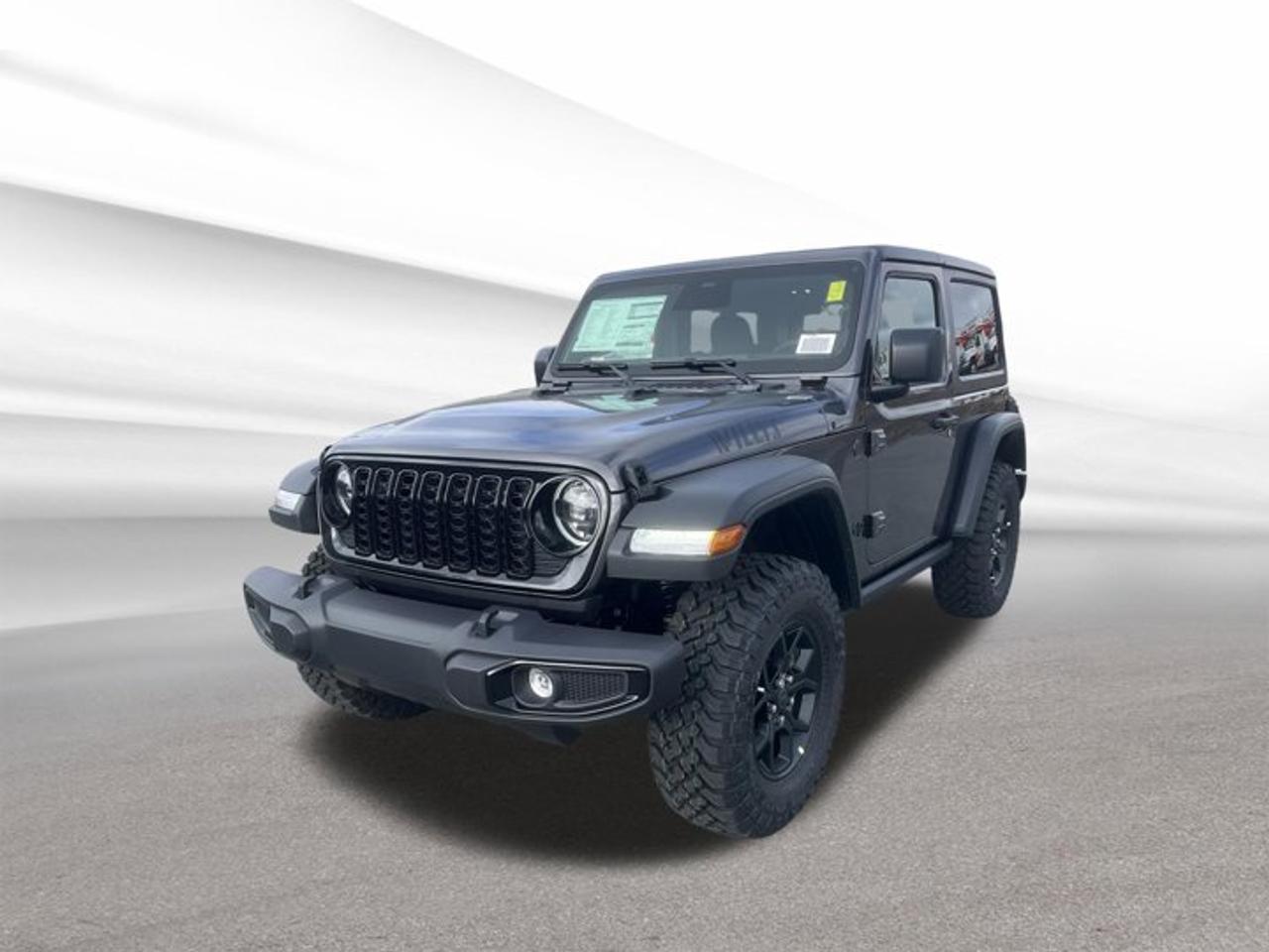 Discover rugged capability and modern comfort with the brand new 2026 Jeep Wrangler Willys, now available at Steele Halifax Chrysler Dodge Jeep Ram FIAT. Finished in a sleek grey exterior with a black interior, this two-door SUV is built for adventure with its robust 4-wheel drive system and advanced features. The 2.0-litre Intercooled Turbo Premium Unleaded I-4 engine paired with an automatic transmission delivers both efficiency and power, making it perfect for Halifaxs diverse driving conditions.ADVANCED SAFETY FEATURESAdaptive cruise control for safer highway drivingAdvanced traction with 4-wheel drive systemRear window defroster enhances rear visibilityComprehensive airbag system for added protectionPERFORMANCE AND EFFICIENCY2.0-litre turbocharged I-4 engine for responsive powerAutomatic transmission ensures smooth gear changesDOHC design for improved engine efficiencyGas engine balances strength and fuel economyCOMFORT AND CONVENIENCEHeated steering wheel for cold Canadian morningsRear window defroster for clear visibilityErgonomic cabin layout for easy access to controlsSpacious seating for two-door SUV configurationTECHNOLOGY AND CONNECTIVITYAdaptive cruise control for relaxed long drivesModern instrument cluster for vital driving informationUser-friendly interface for essential vehicle settingsConnectivity options for your daily commute needsCARGO SPACEFlexible rear cargo area for gear or groceriesEasy access through rear doorsCompact design with practical storage solutionsRoom for adventure equipment or weekend luggageWHAT OTHER OWNERS LIKEConfident 4-wheel drive performance in all seasonsHeated steering wheel adds comfort in winterTurbocharged engine offers a spirited driving experienceUser-friendly adaptive cruise control systemThis 2026 Jeep Wrangler Willyss VIN is: 1C4PJXAN9TW203131.