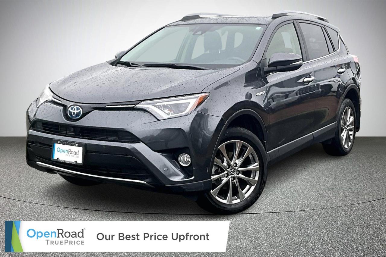 The 2018 Toyota RAV4 AWD Limited blends refined style with confident capability, offering premium features like heated leather seats, a power moonroof, advanced navigation, blind spot monitoring, and a power liftgate. Its smooth ride and intelligent all wheel drive make every drive feel effortless. Come see its comfort and performance for yourself with a test drive today! Drive away with confidence from OpenRoad Toyota Abbotsford! Get our TruePrice upfront with no haggling and no hassle. Every OpenRoad Certified vehicle is fully inspected and backed by a Carfax history report. Visit us today at 30210 Automall Drive in Abbotsford or call now to book your test drive and get behind the wheel!  List Price subject to $595 Documentation Fee, $499 Lease/Finance Fee, and applicable taxes. VSA Dealer #40643