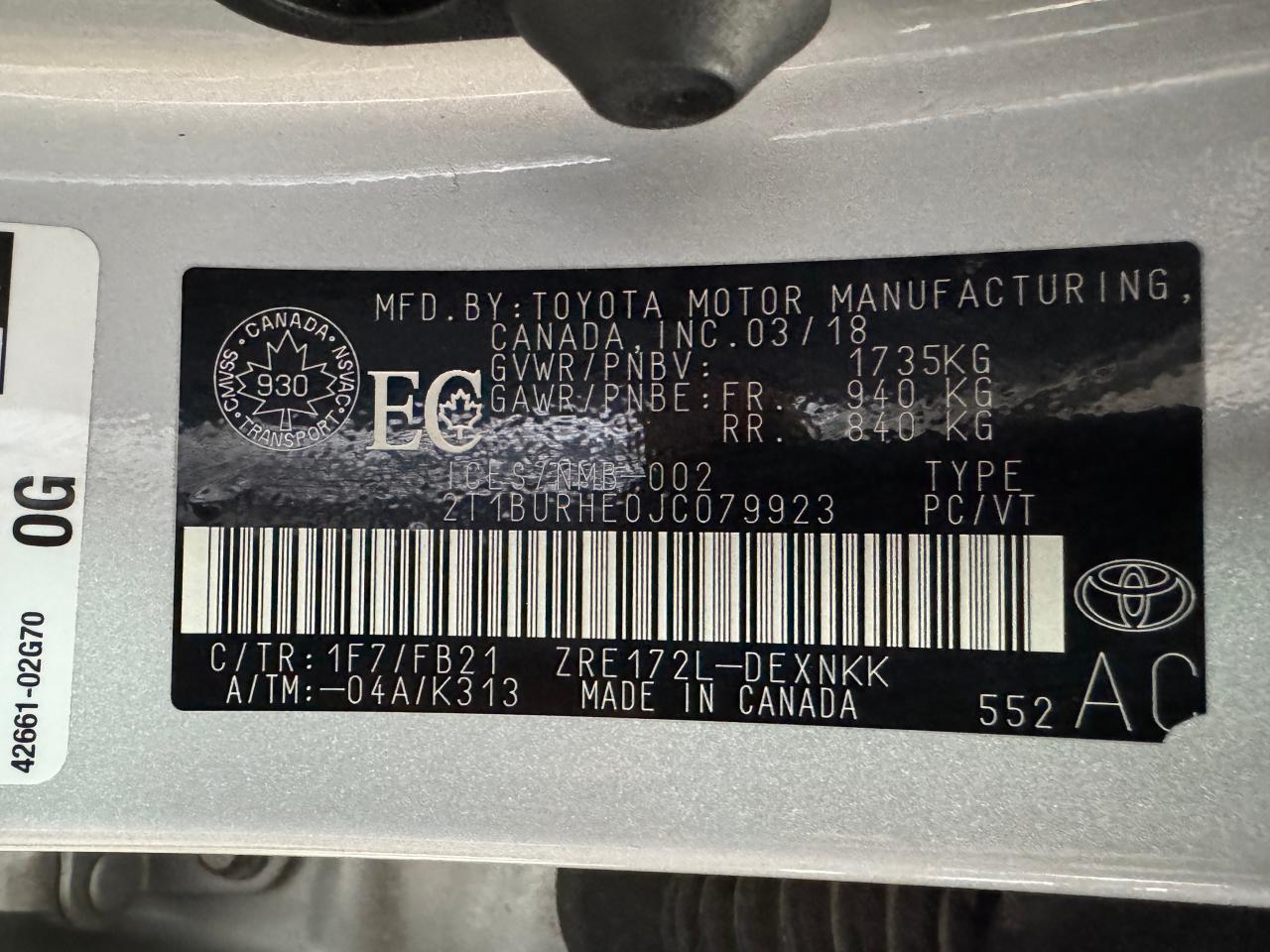 2018 Toyota Corolla LE+Adaptive Cruise+Camera+CLEAN CARFAX Photo