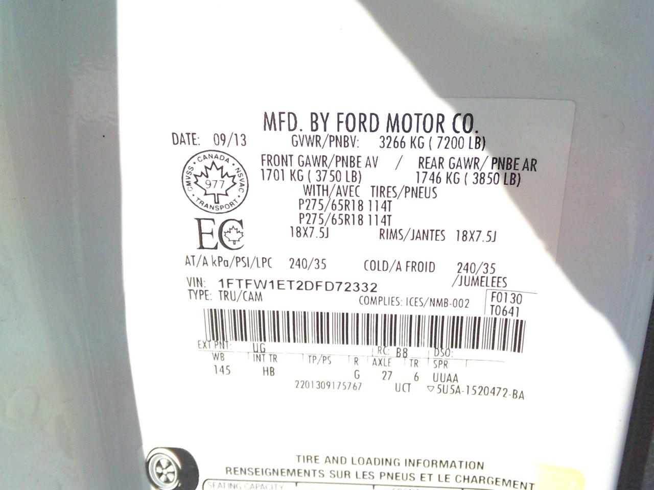 2013 Ford F-150 4WD SuperCrew 145  Lariat - Photo #39