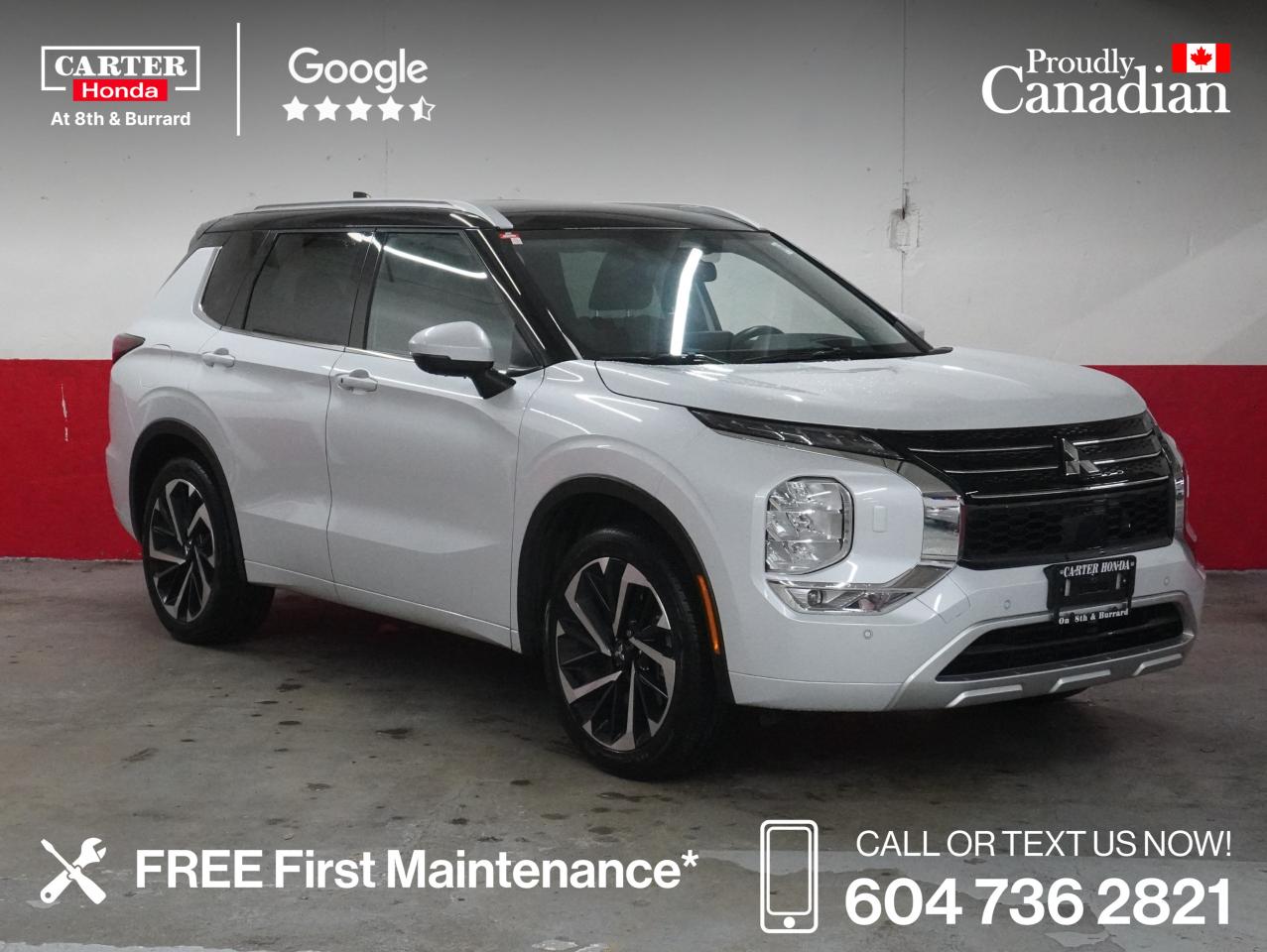 Used 2024 Mitsubishi Outlander GT S-AWC gps, 7 pass, no accidents, leather, HUD for sale in Vancouver, BC