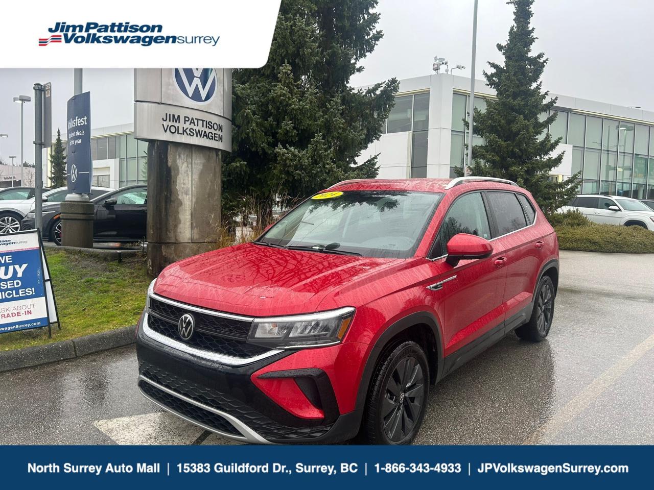 Used 2024 Volkswagen Taos Comfortline FWD, NO ACCIDENT, VW CERTIFIED for sale in Surrey, BC