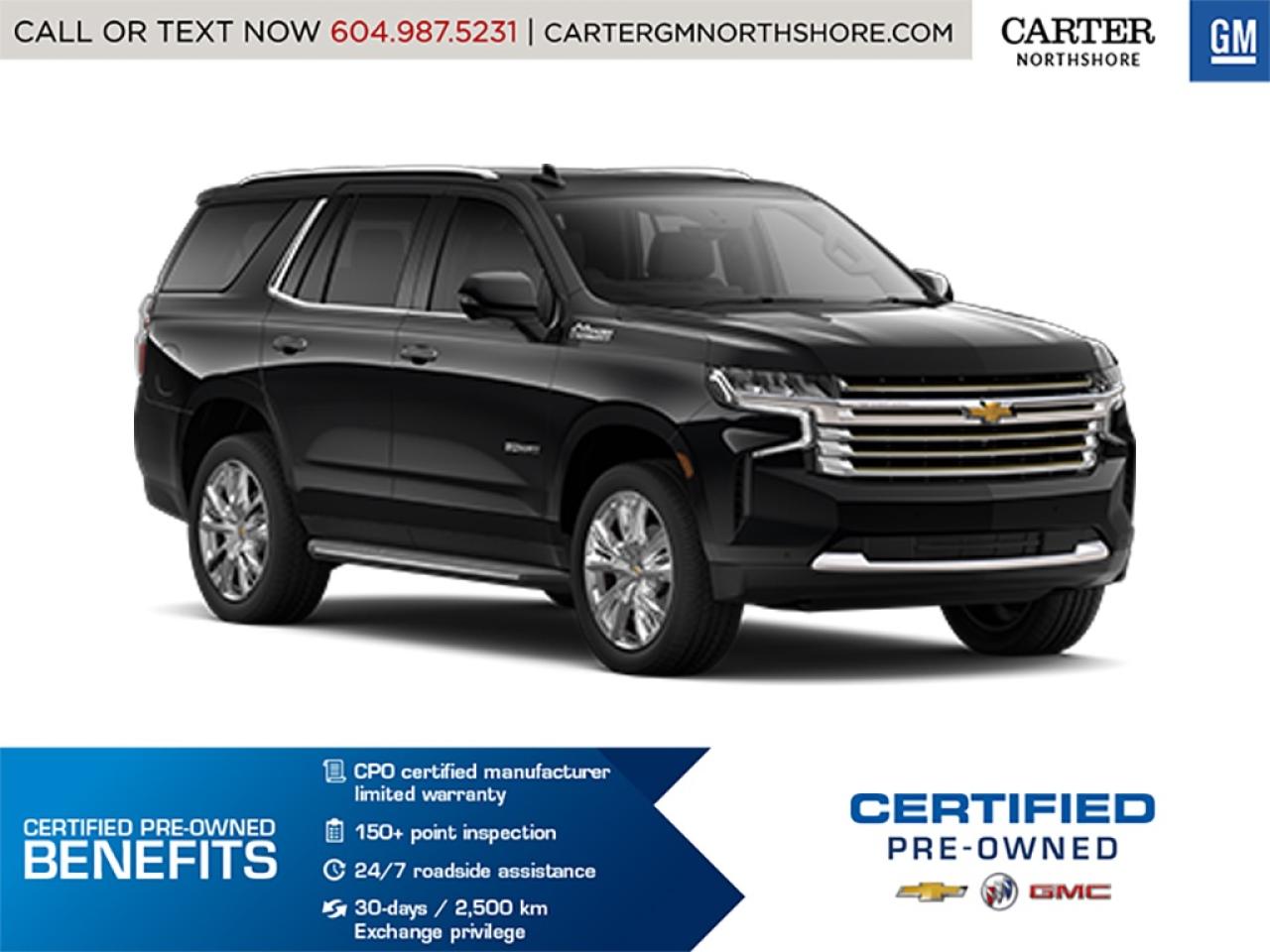 Used 2023 Chevrolet Tahoe PREMIER 4WD | Pano Sunroof/Bose Spkrs/Trailer Pkg for sale in North Vancouver, BC