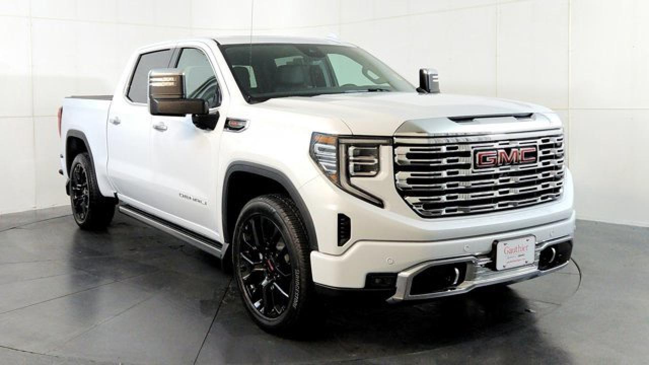 The 2026 GMC Sierra 1500 Denali with the 6.2-L EcoTec3 V8 delivers impressive performance, producing 420 horsepower and 460 lb-ft of torque, paired with a 10-speed automatic transmission. With the Denali Reserve Super Cruise Package you get hands-free driving assist on compatible roads, a sunroof, MultiPro power steps, a technology package including a rear-camera mirror and 15-inch multicolor head-up display plus a special Super Cruise steering wheel. Visually and in ride presence, the 22-inch painted aluminum wheels with machining and bright chrome inserts set this trim apart, and the Jet Black Forge perforated leather interior with heated/ventilated front seats, as well as many comfort and driver assistance features.